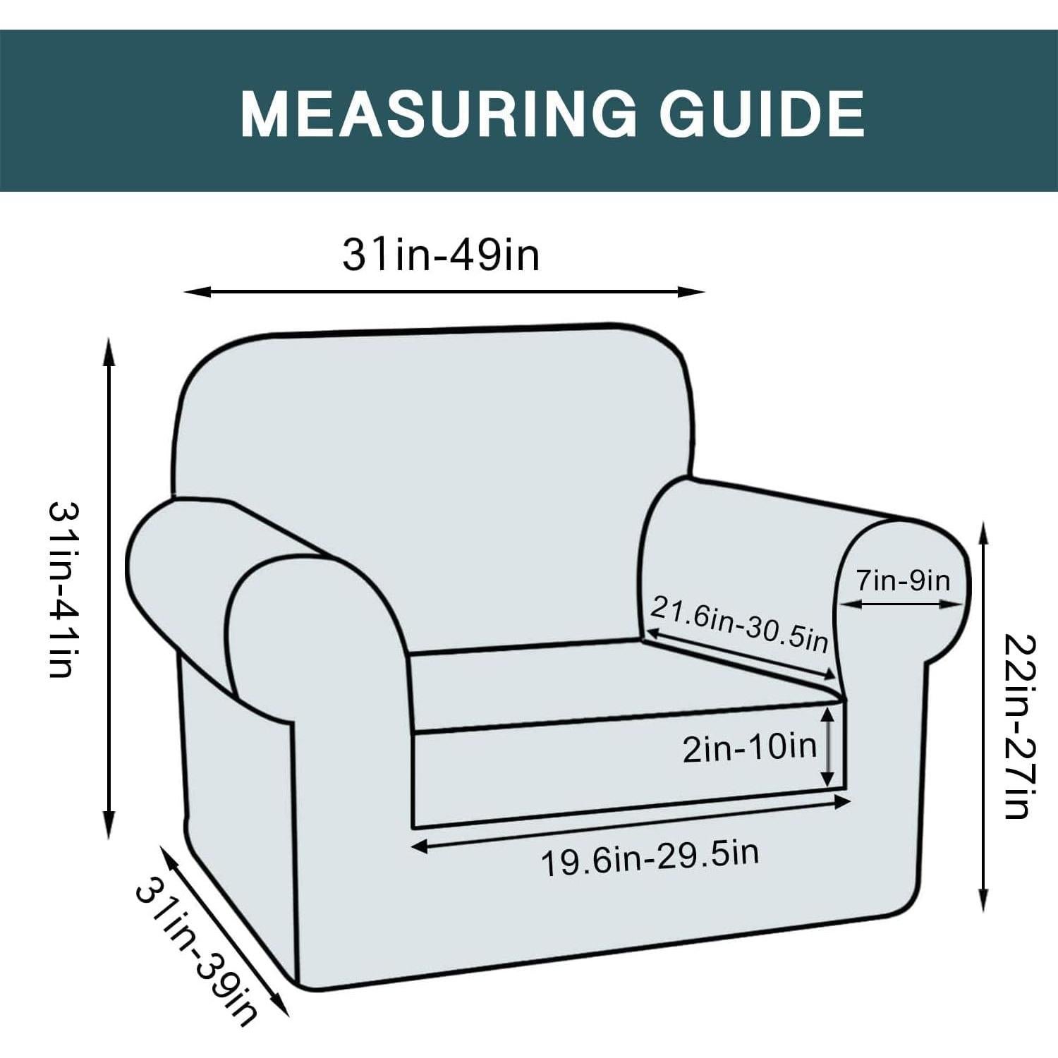 FantasDecor Funda de Sofá 2 Piezas Terciopelo Negro 79-124 cm