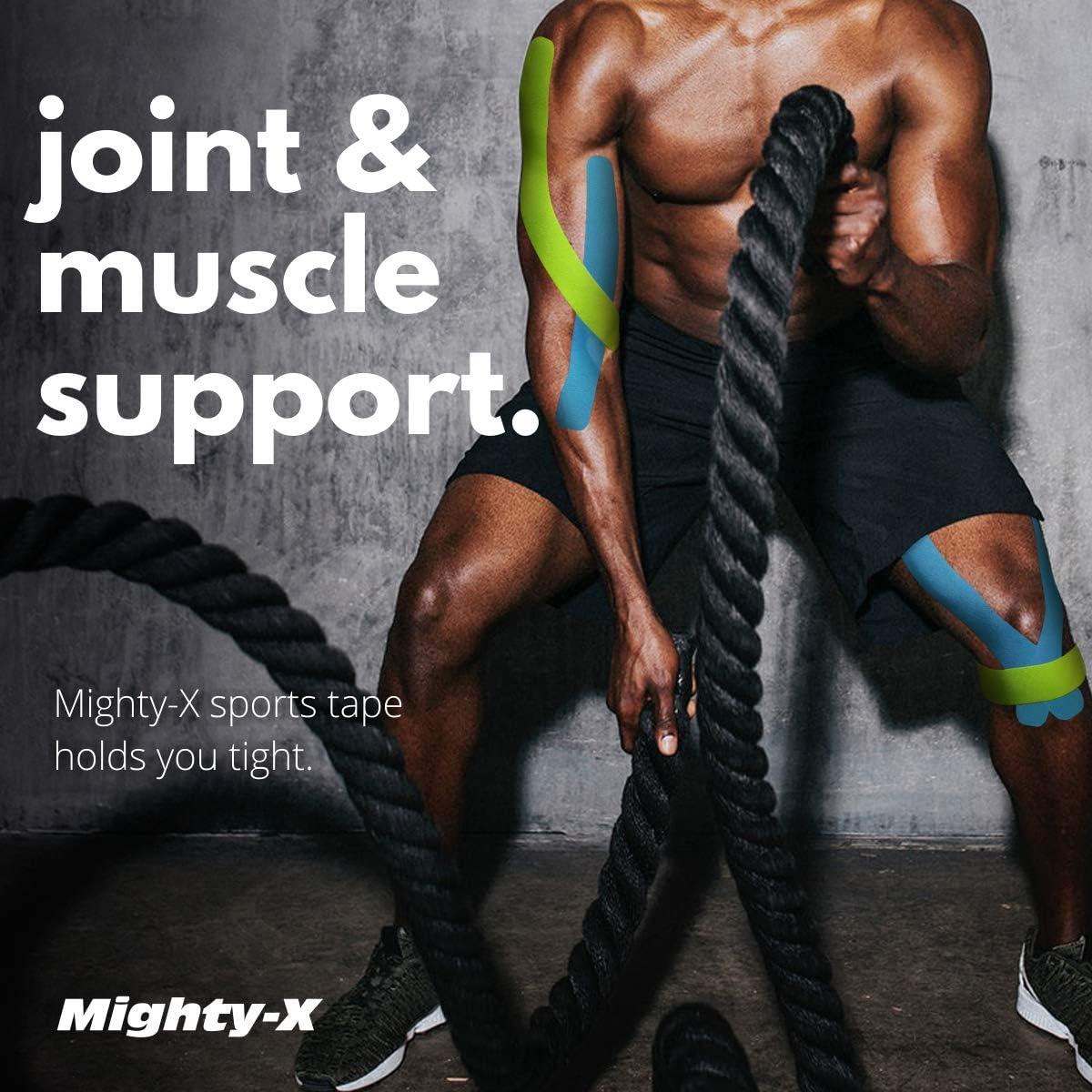 Cinta Kinesiológica Impermeable Mighty-X 5 m Soporte Rodilla