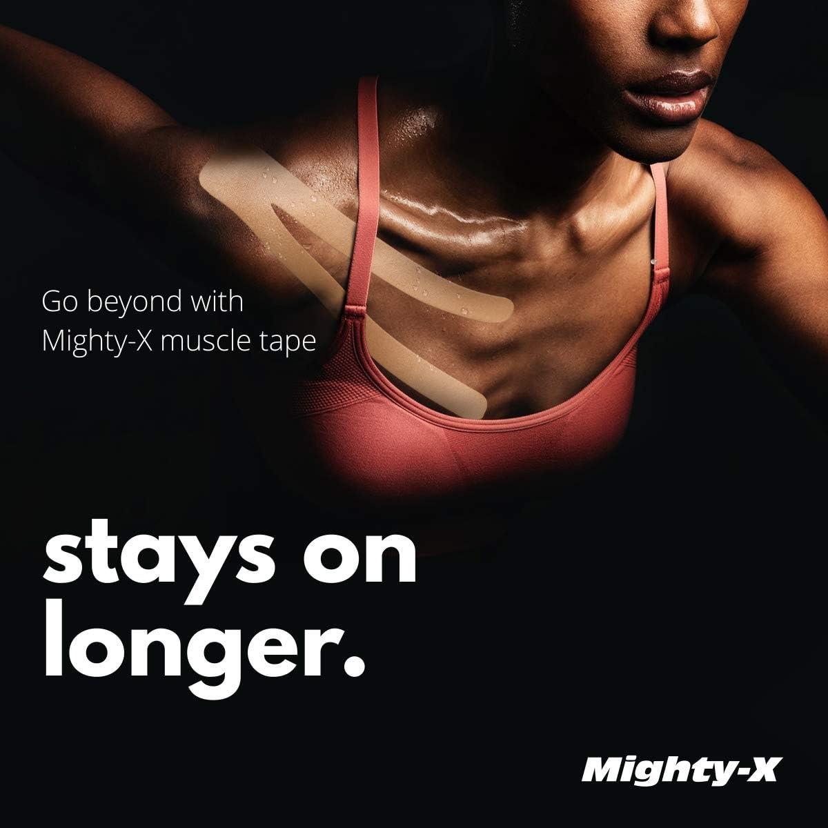 Cinta Kinesiológica Impermeable Mighty-X 5 m Soporte Rodilla