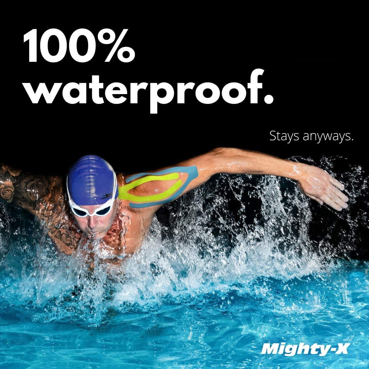 Cinta Kinesiológica Impermeable Mighty-X 5 m Soporte Rodilla