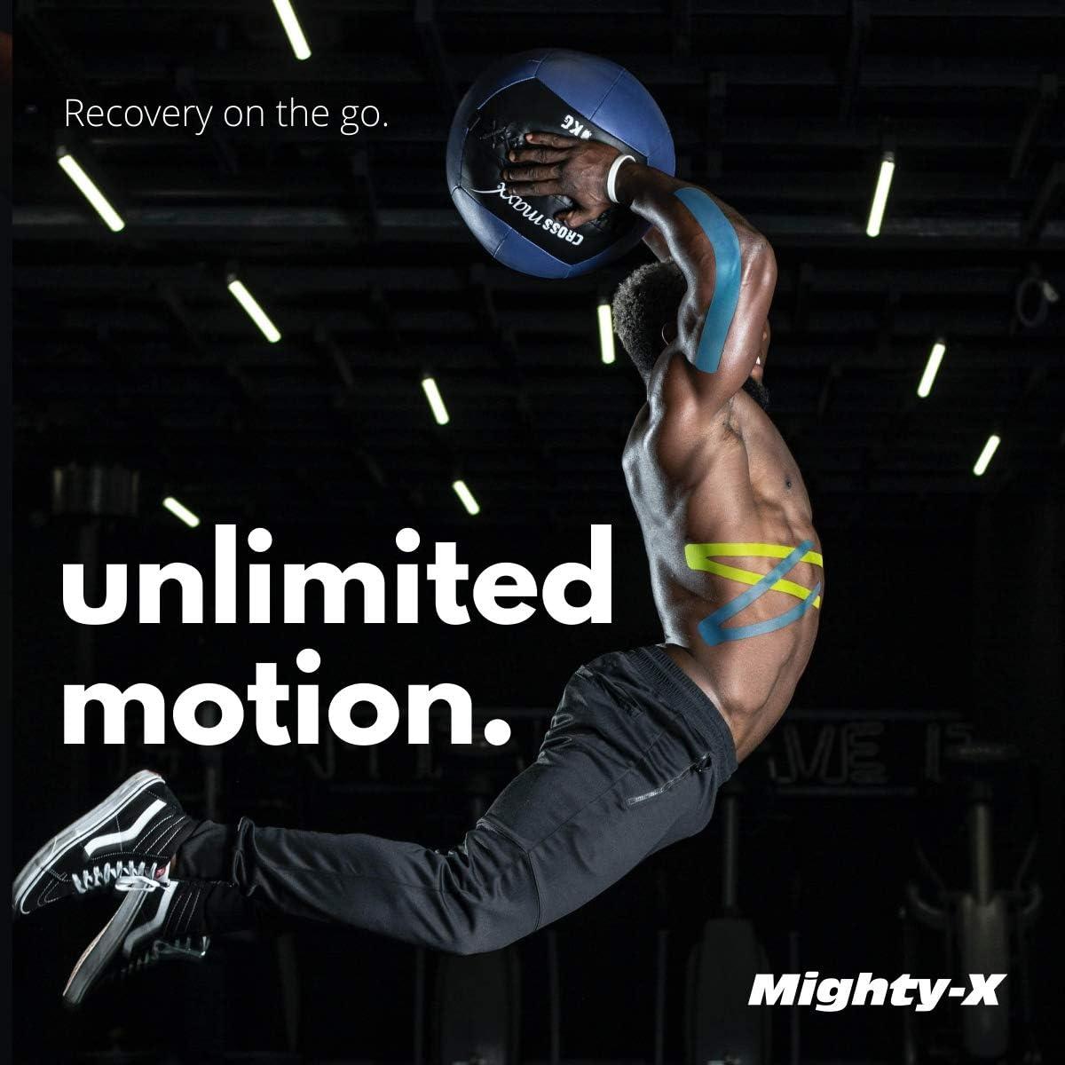 Cinta Kinesiológica Impermeable Mighty-X 5 m Soporte Rodilla