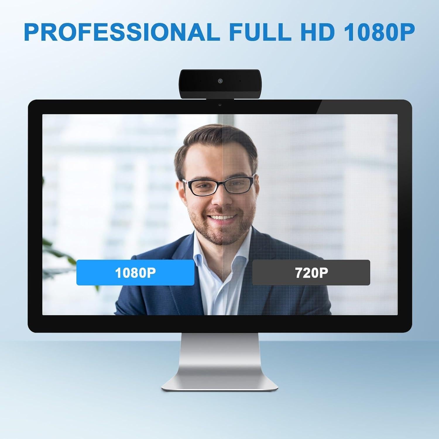 Webcam DICCIK K1 Full HD 1080P con Micrófono y Gran Angular