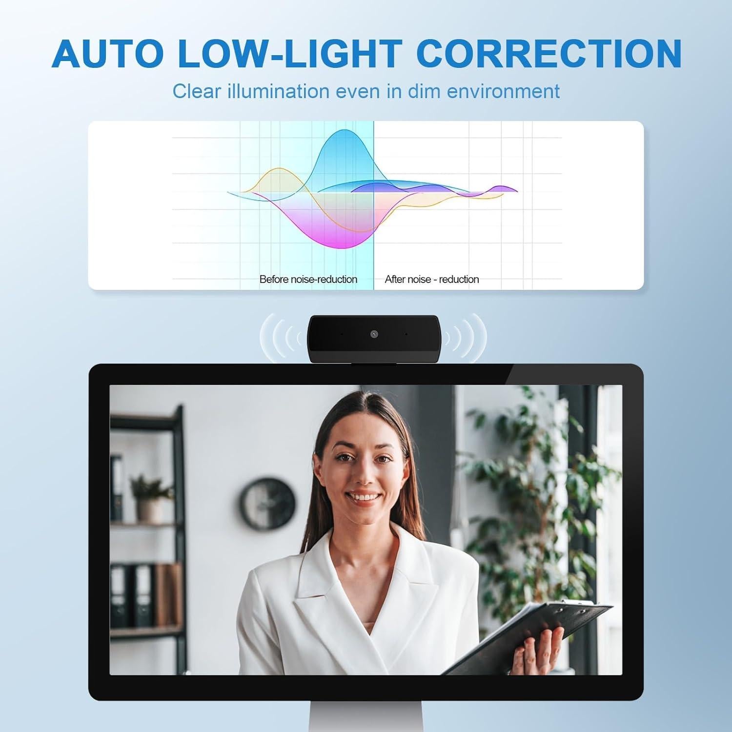 Webcam DICCIK K1 Full HD 1080P con Micrófono y Gran Angular