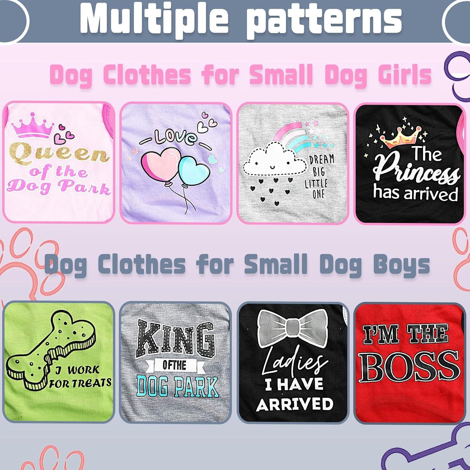 Conjunto 4 Piezas Ropa para Perros Dinkinty XXS~M Colores