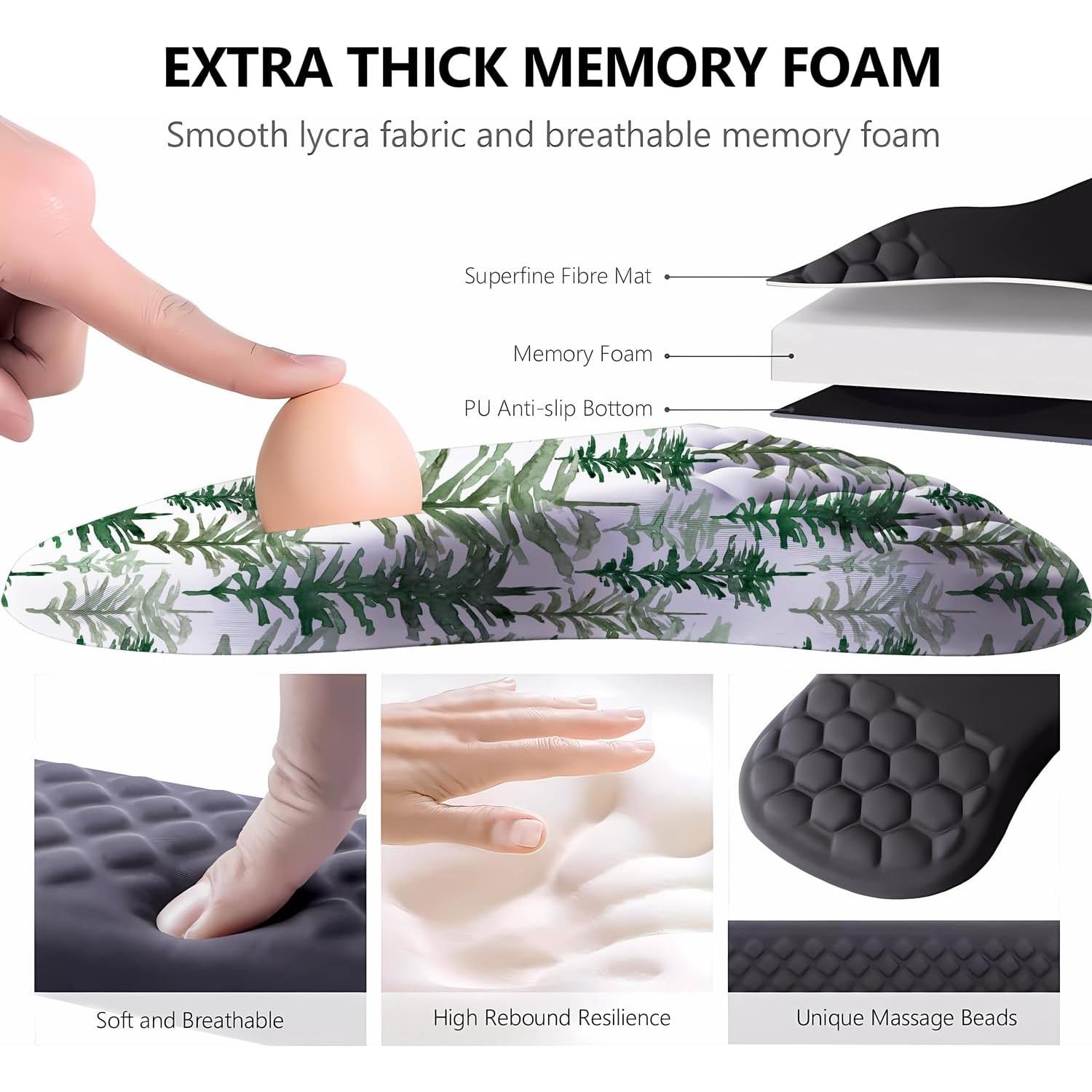 Alfombrilla de Ratón Ergonómica YKJWW con Soporte para Muñeca