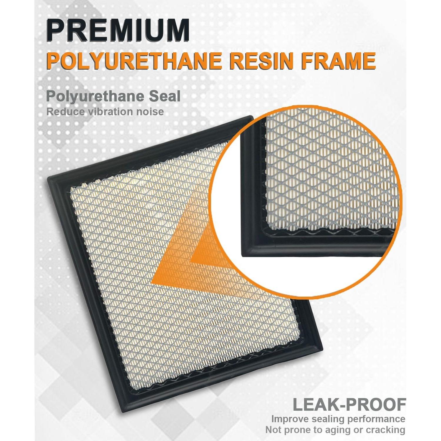 CA7440 Engine Air Filter, Replacement for Nissan Armada 2005-2015 Frontier 2005-2023 NV1500 NV2500 NV3500 Pathfinder Armada Titan, Provides Up to 12 Months/12,000 Miles Filter Protection