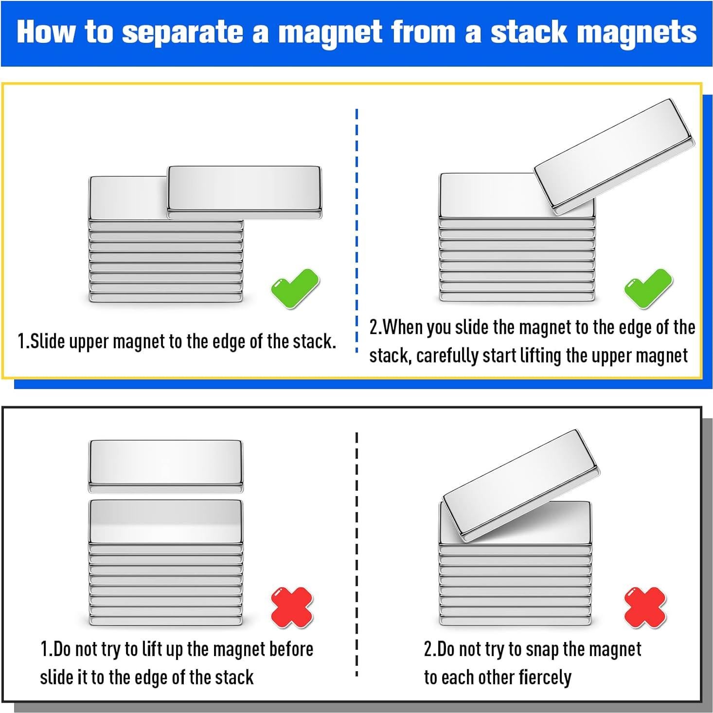 50 Imán de Neodimio FINDMAG 20x5x2mm para Manualidades