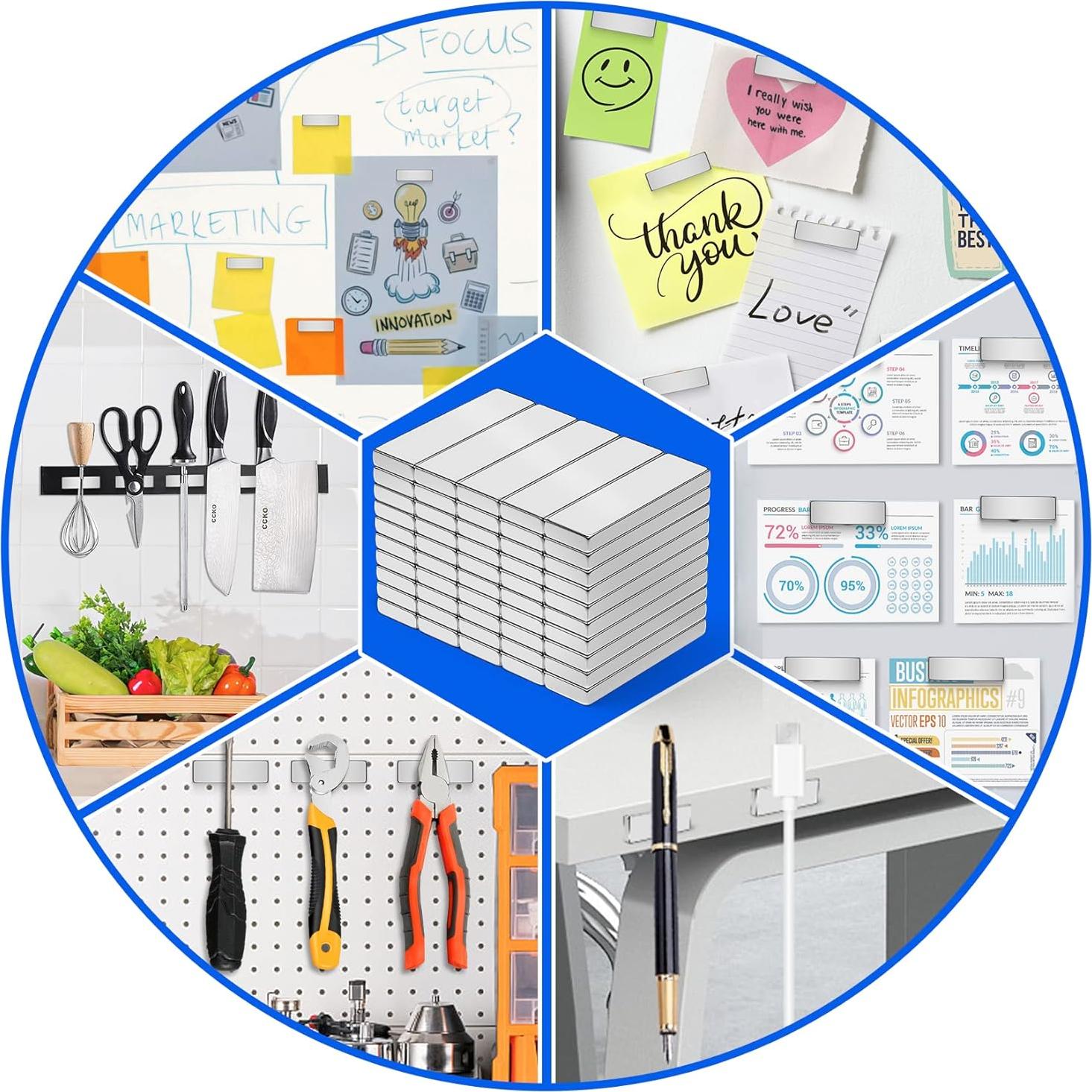 50 Imán de Neodimio FINDMAG 20x5x2mm para Manualidades