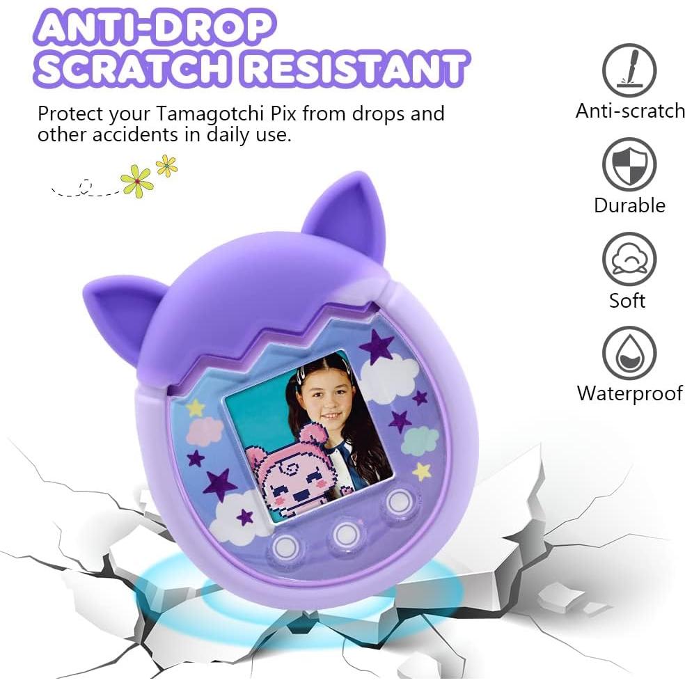 Funda de Silicona Winceed para Tamagotchi Pix - Púrpura