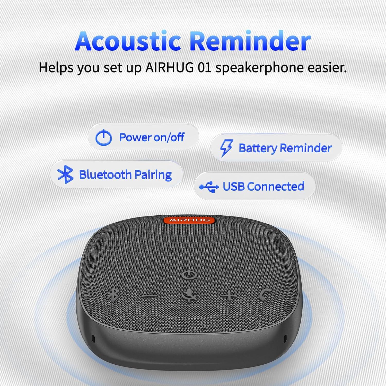 Altavoz y Micrófono AIRHUG 01 Bluetooth 360° USB-C para Conferencias