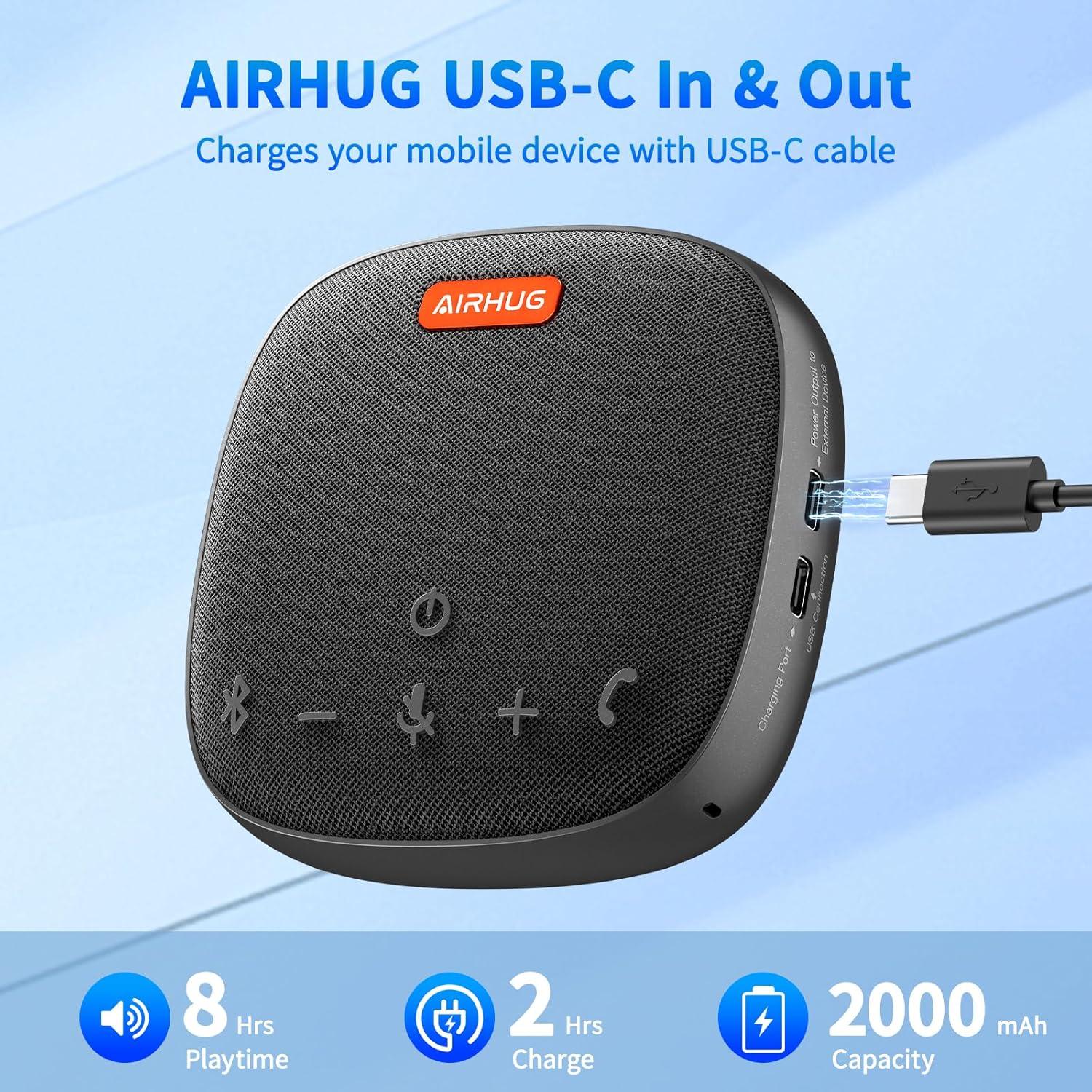 Altavoz y Micrófono AIRHUG 01 Bluetooth 360° USB-C para Conferencias
