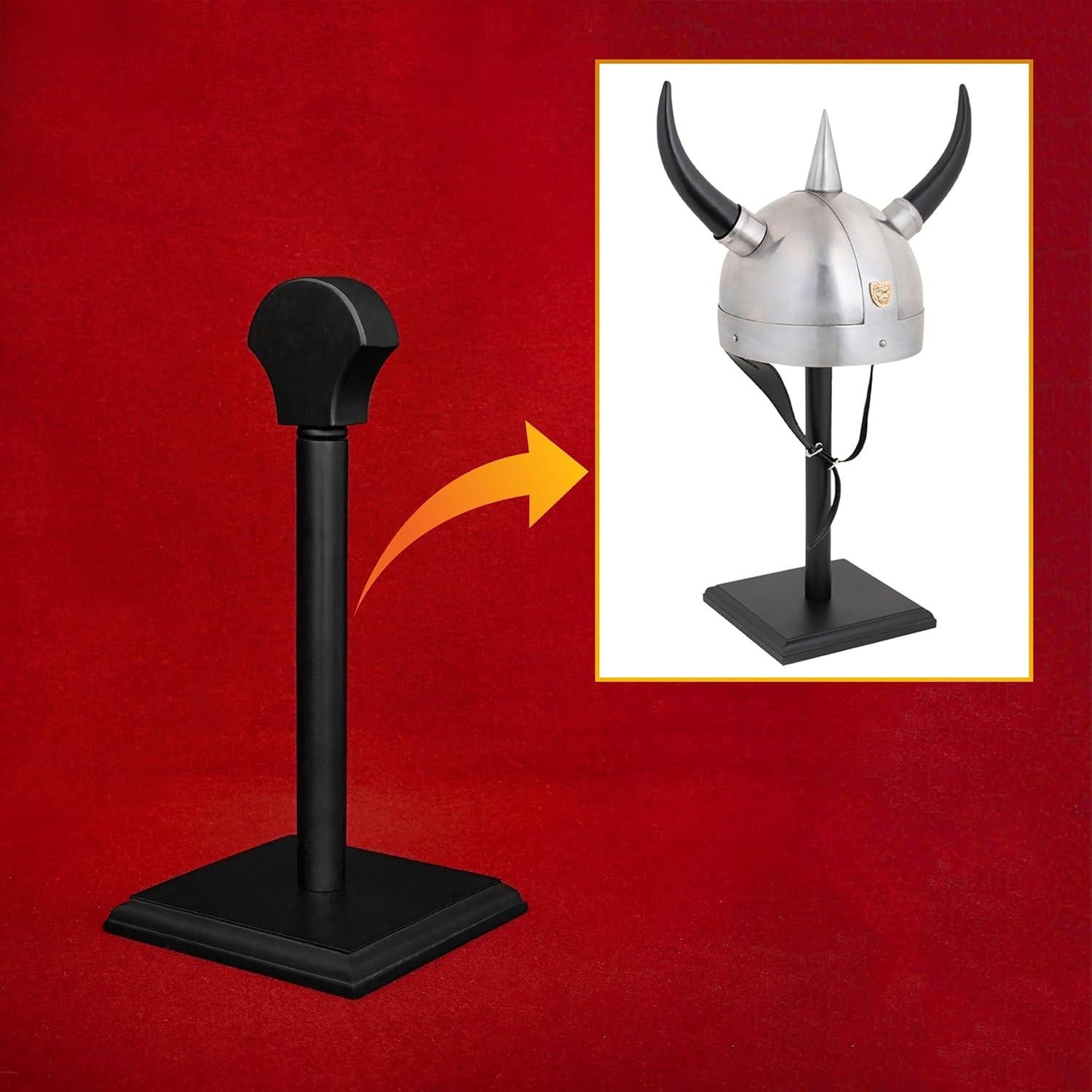 Soporte de Casco de Madera Mythrojan 35.56 cm Negro