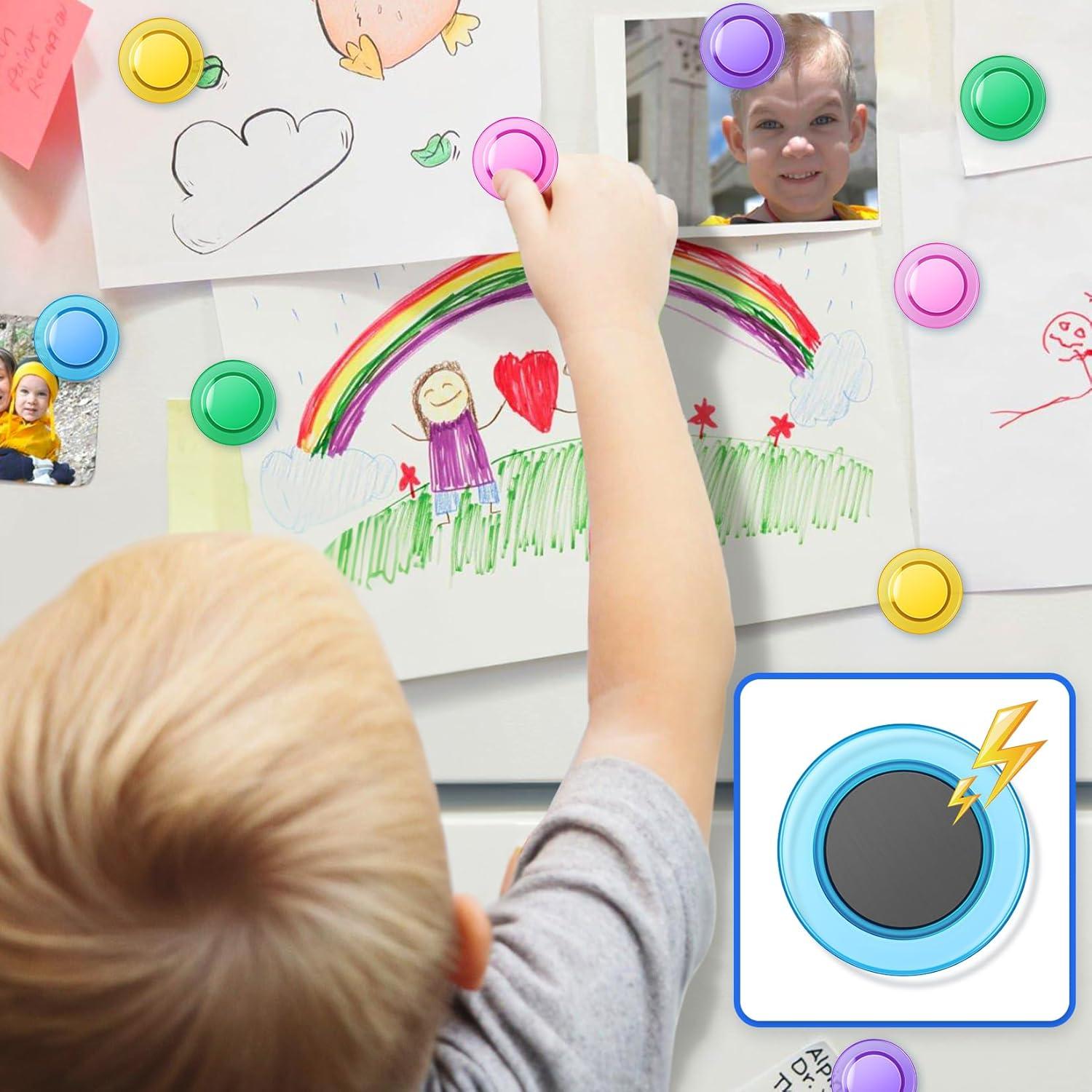 Imanes Redondos Grtard 45 Pcs Coloridos 30 mm para Oficina