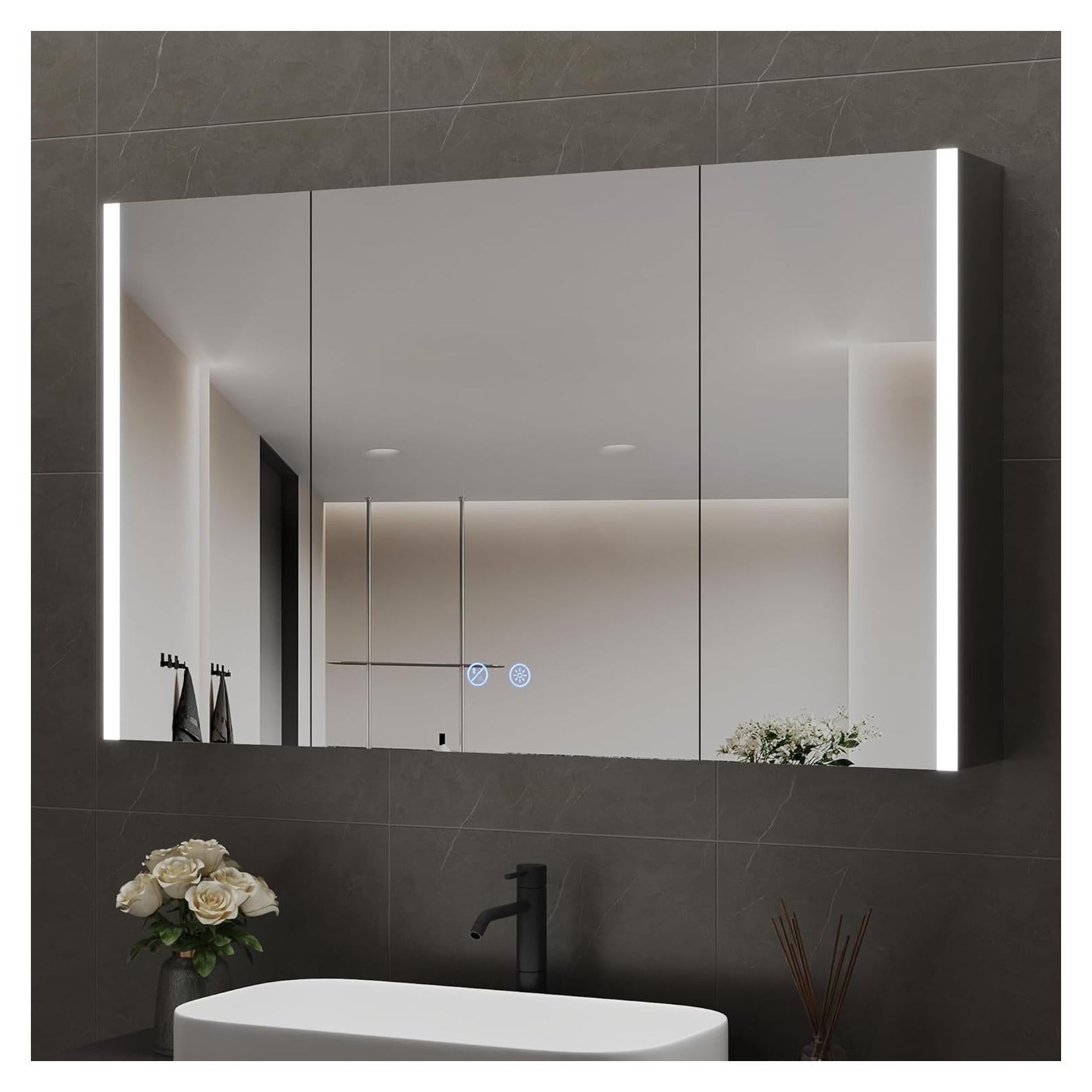 Armario de Medicina LED Deer Valley 100x60 cm con Espejo y Bluetooth