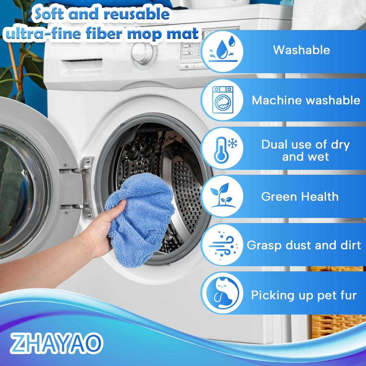 Paquete de 3 Almohadillas de Microfibra ZHAYAO para Mopa Swiffer