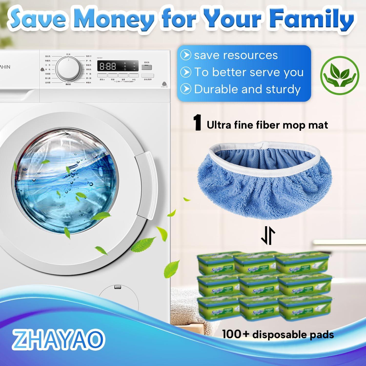 Paquete de 3 Almohadillas de Microfibra ZHAYAO para Mopa Swiffer