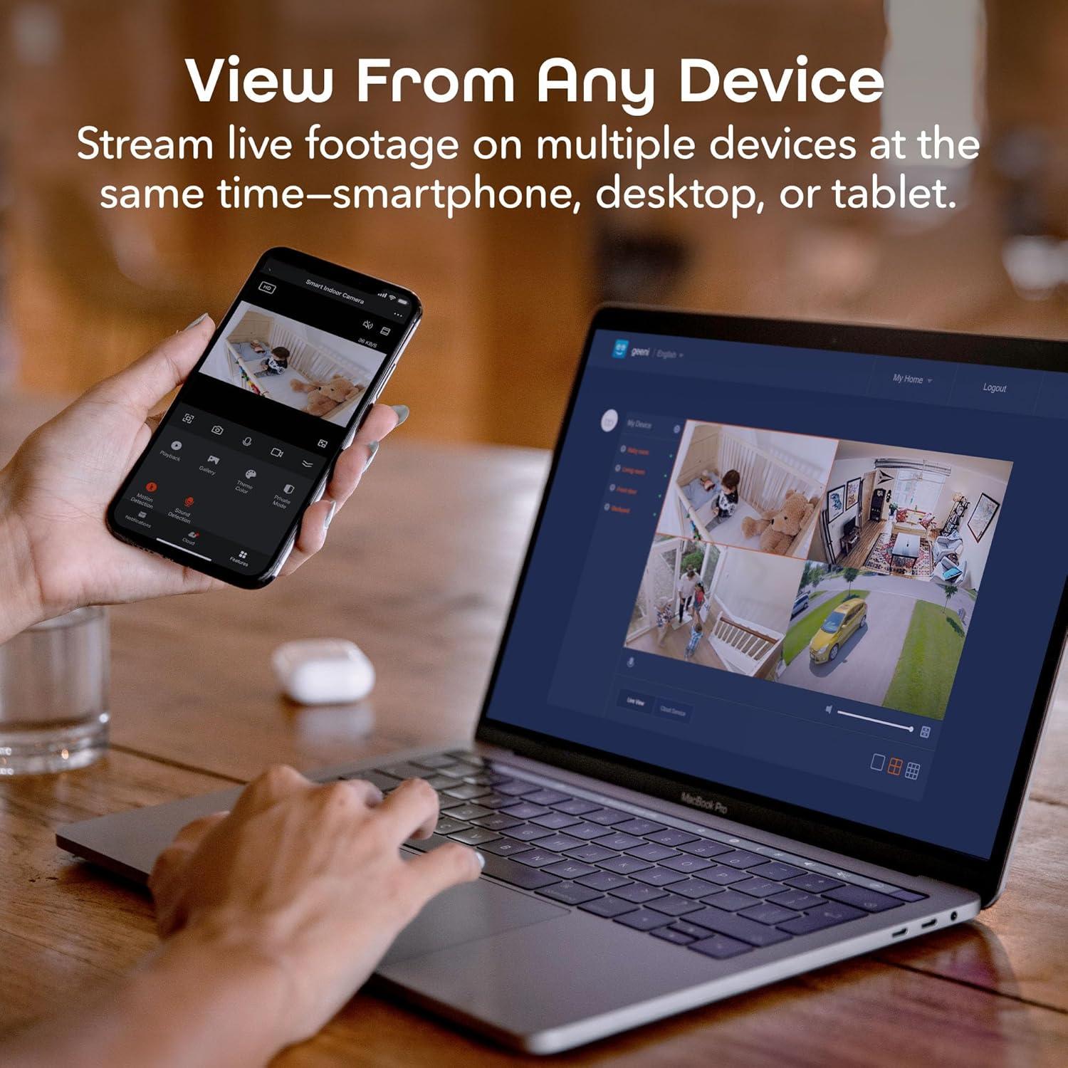 Cámara de Seguridad Geeni Look 1080p HD con Audio y Alertas