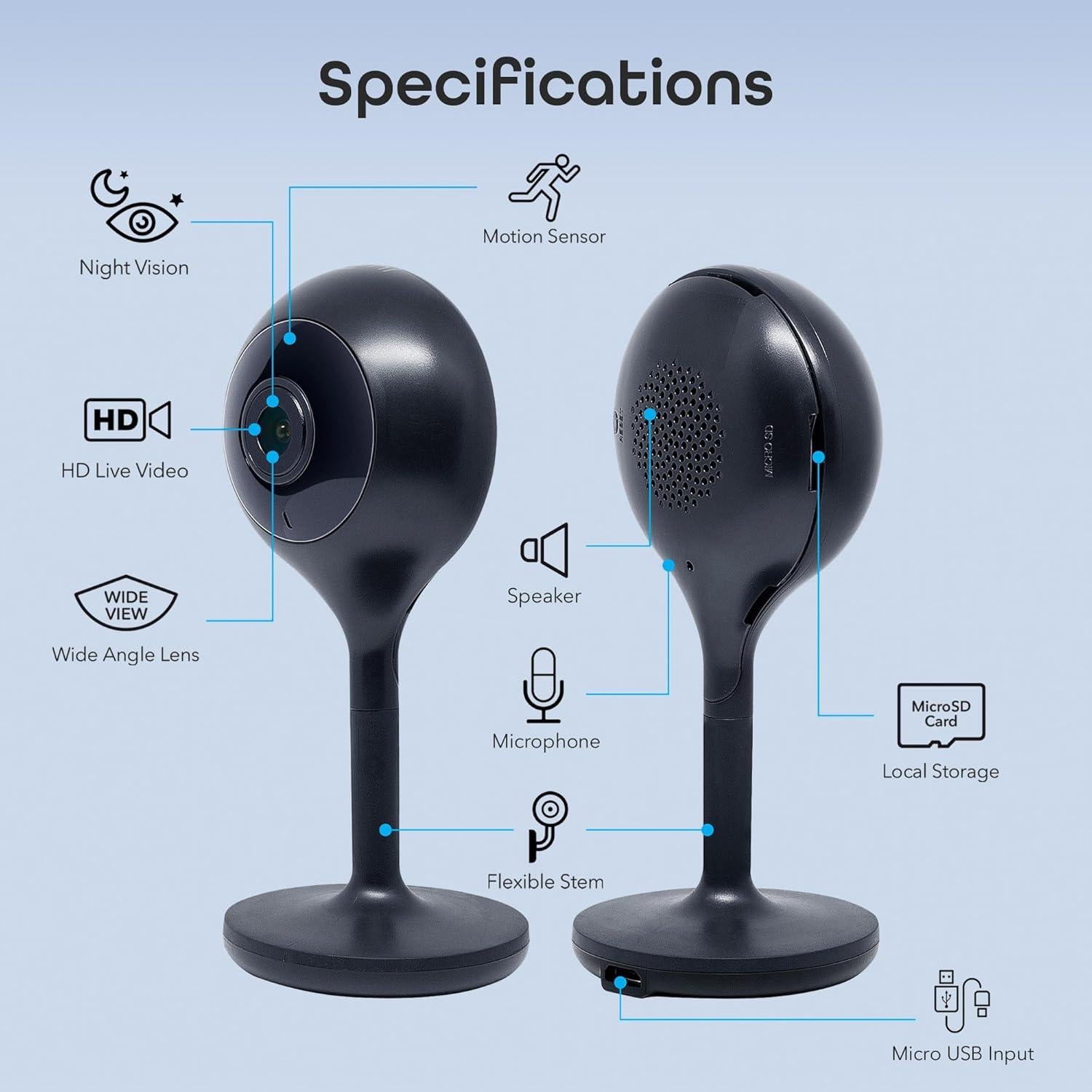 Cámara de Seguridad Geeni Look 1080p HD con Audio y Alertas