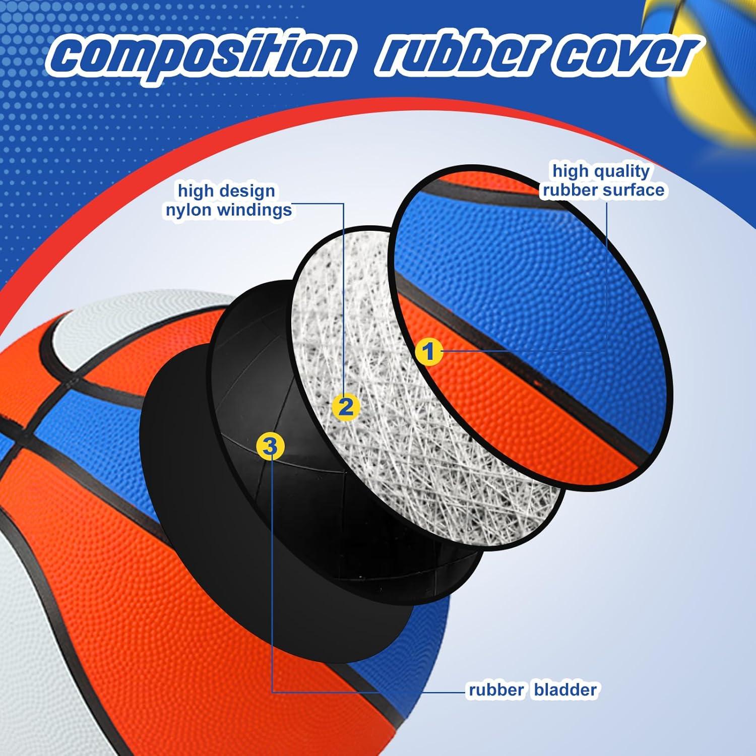 Balones de Baloncesto Jerify 12 Piezas Tamaño 7 con Bomba