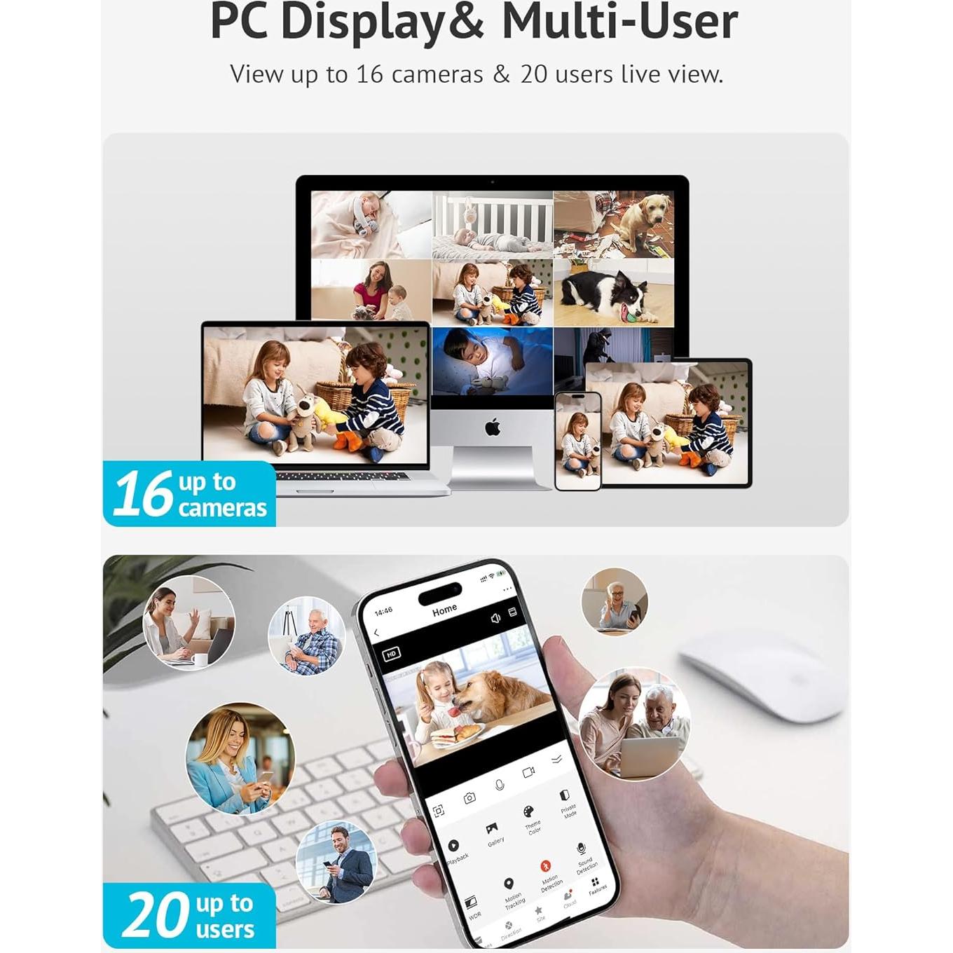 Cámara de Seguridad LaView 5MP 3K Interior con Audio