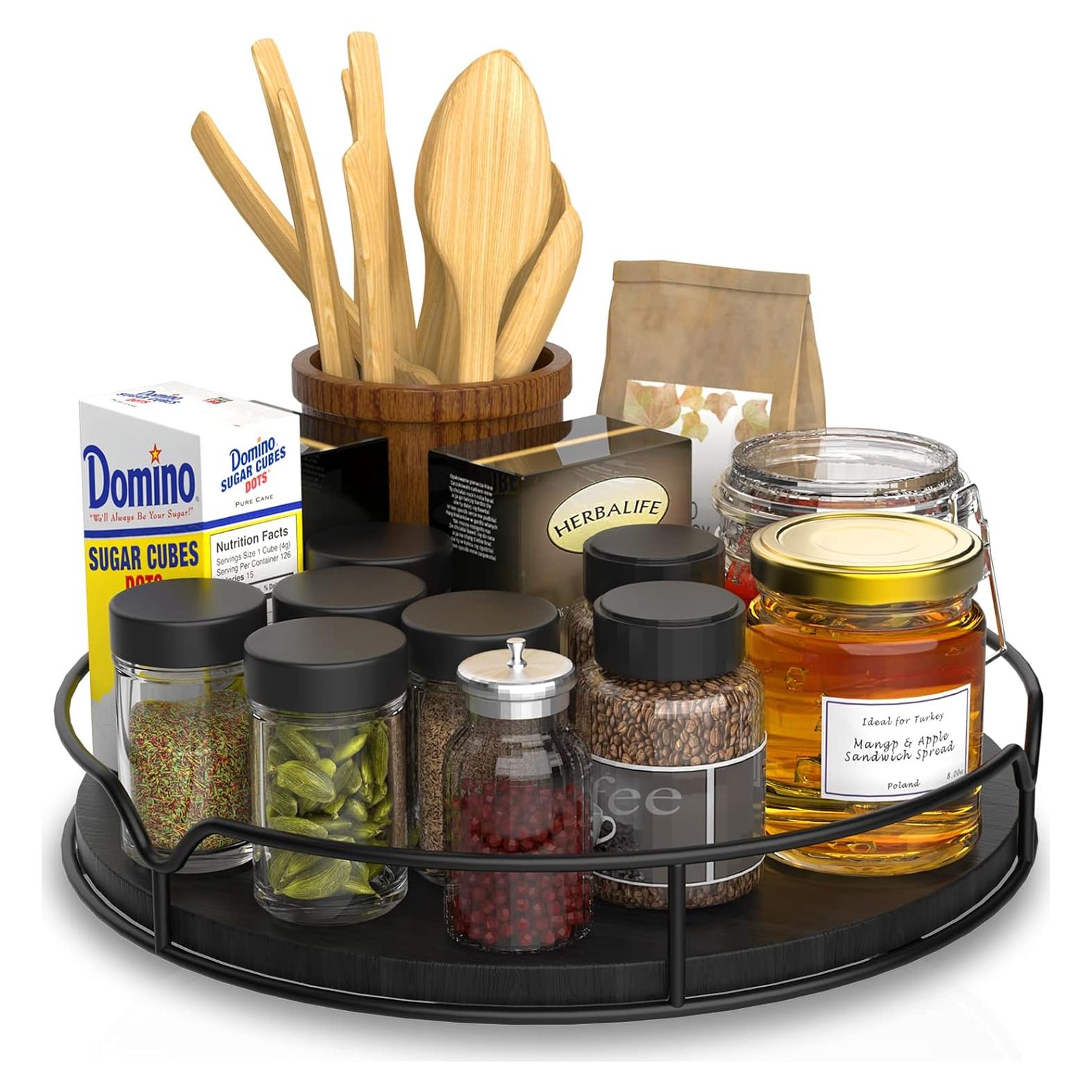 Organizador Giratorio Lazy Susan AXTEE 22.86 cm Negro