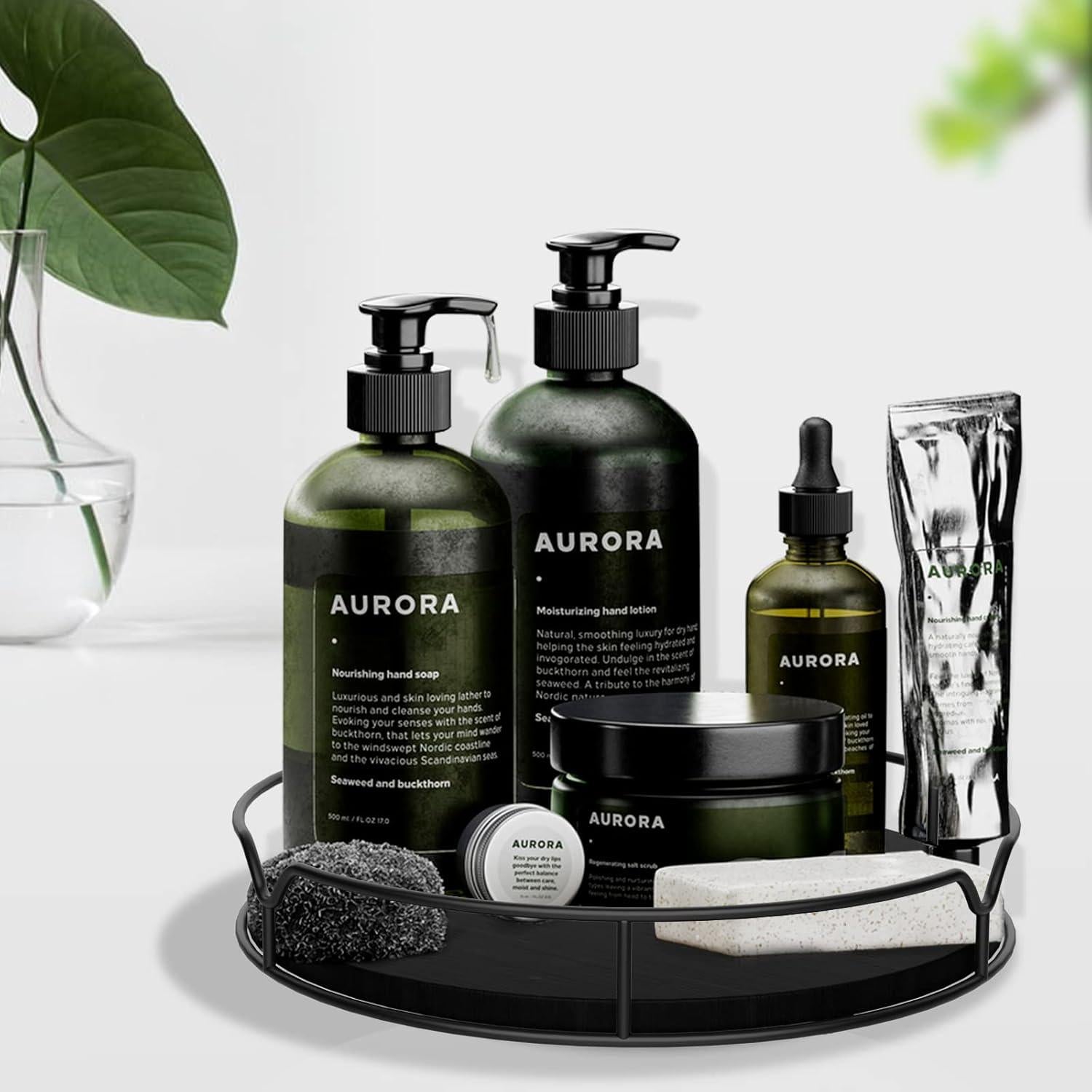 Organizador Giratorio Lazy Susan AXTEE 22.86 cm Negro