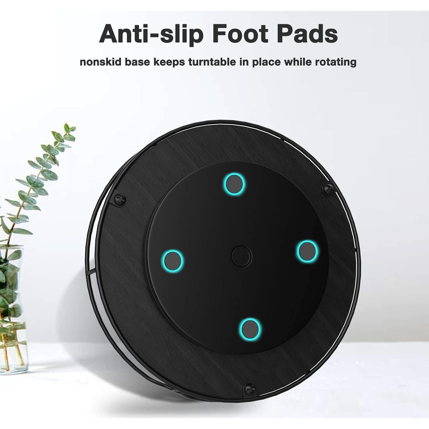 Organizador Giratorio Lazy Susan AXTEE 22.86 cm Negro