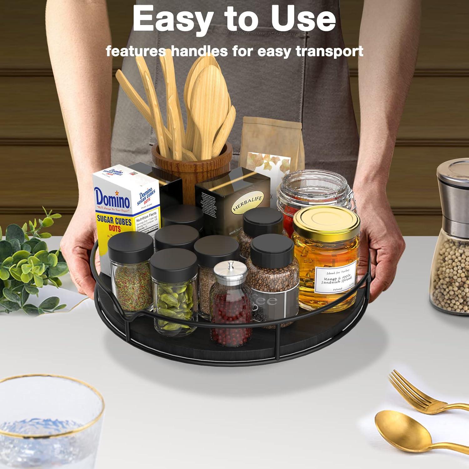 Organizador Giratorio Lazy Susan AXTEE 22.86 cm Negro