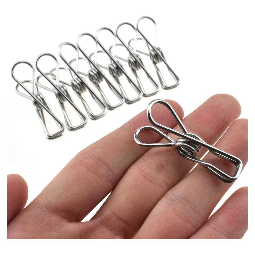 Pinzas de Ropa HAHIYO Acero Inoxidable 30 Paquete 43mm