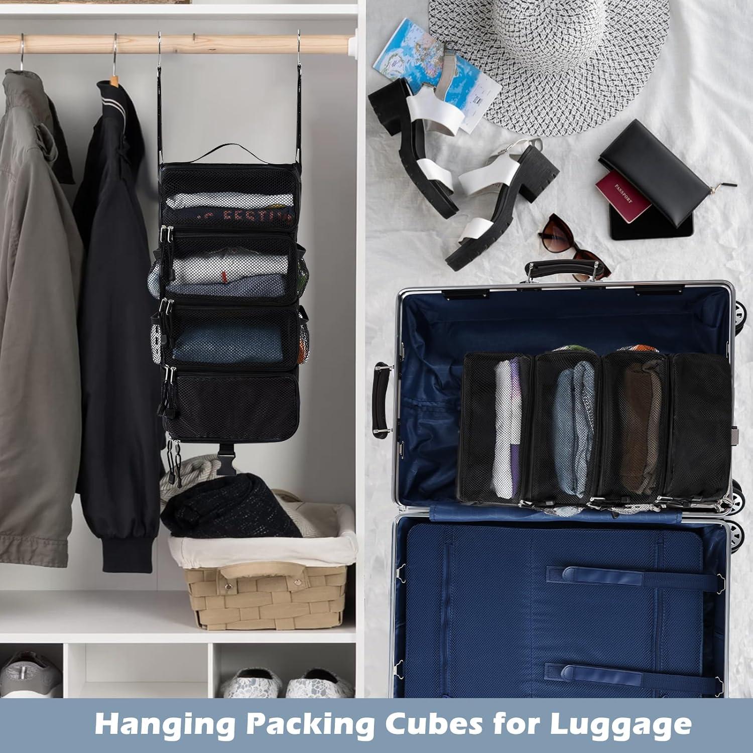 Organizador de Viaje Colgante Surblue Negro 4 Compartimentos