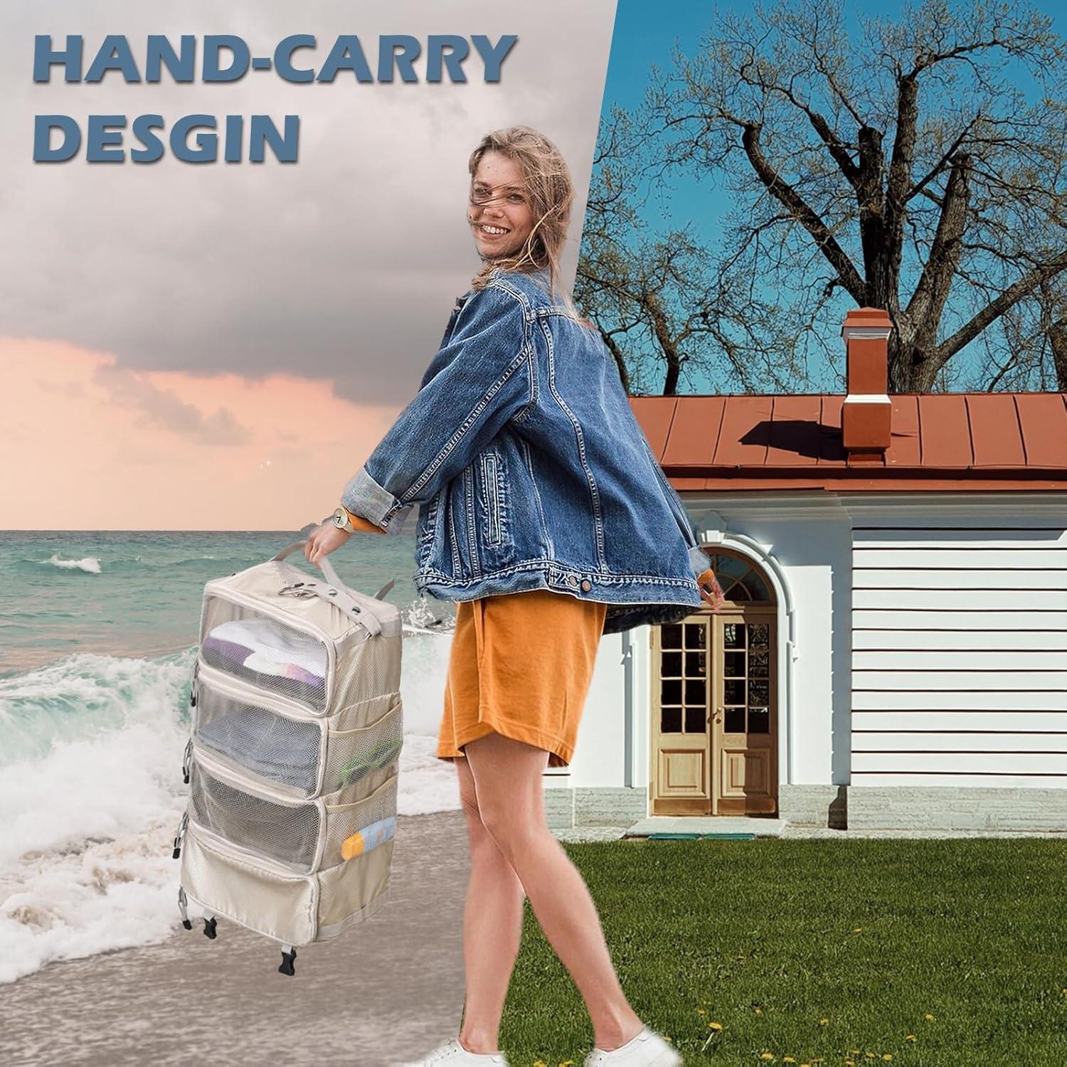 Organizador de Viaje Colgante Surblue Negro 4 Compartimentos