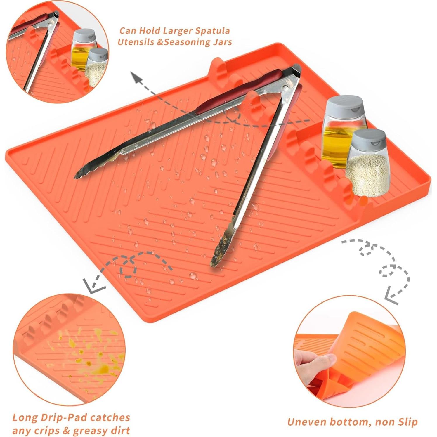 Alfombrilla de Silicona Grande ToiyBosm para BBQ 40.6x29.5 cm