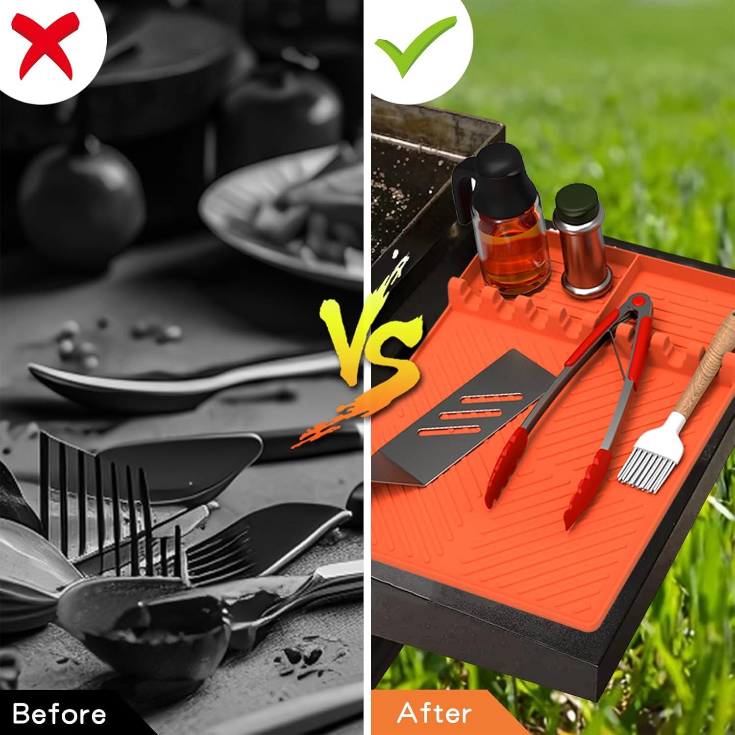 Alfombrilla de Silicona Grande ToiyBosm para BBQ 40.6x29.5 cm