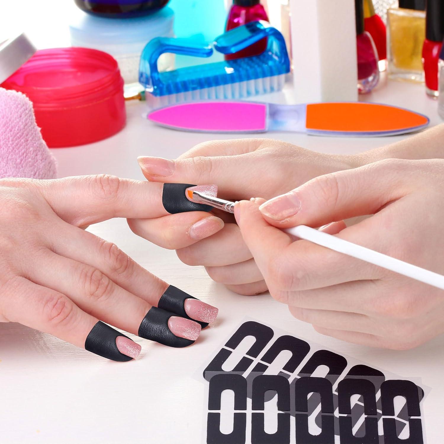 40 Protectores de Esmalte de Uñas VARMDUKKE - Negro - 3.1x2.5cm