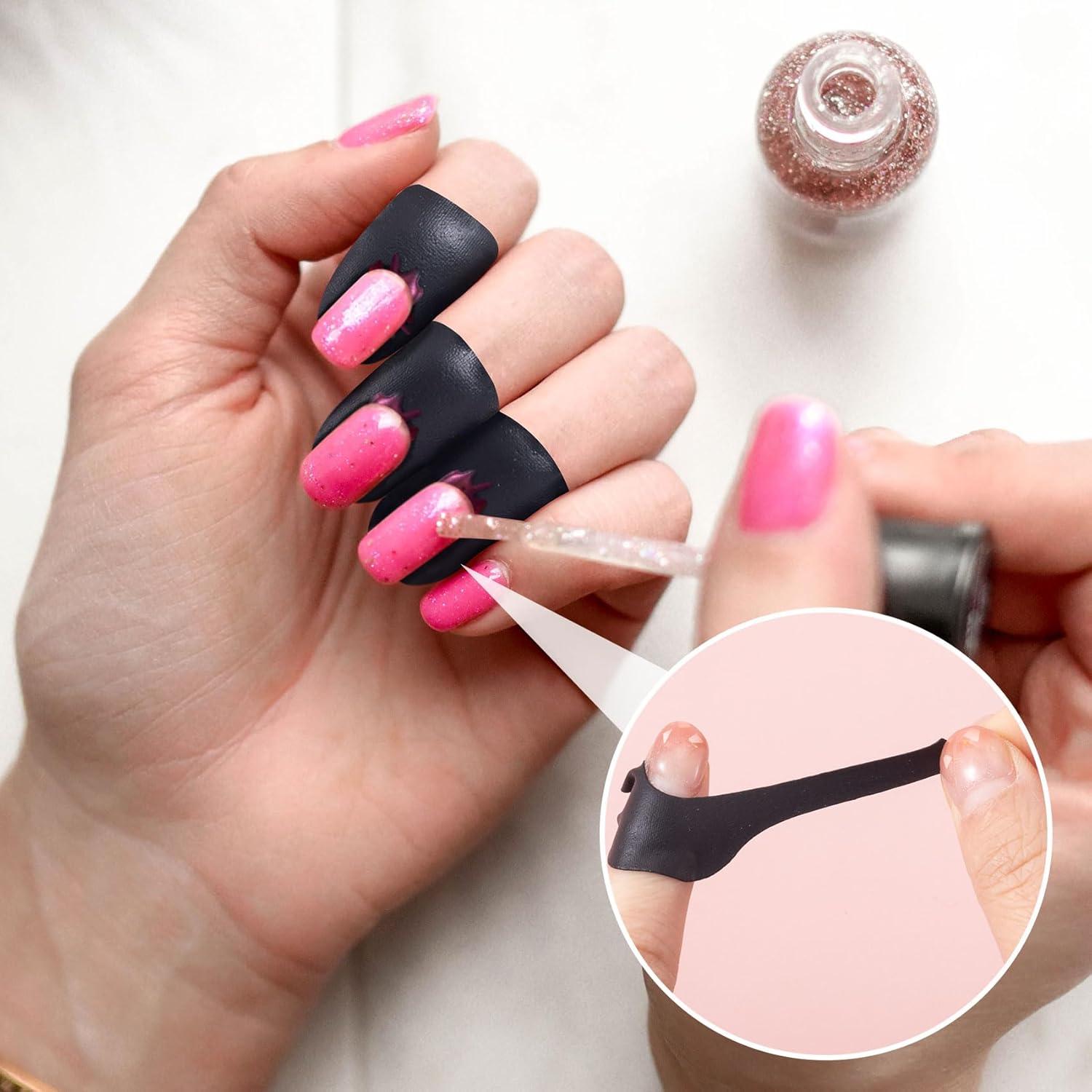 40 Protectores de Esmalte de Uñas VARMDUKKE - Negro - 3.1x2.5cm