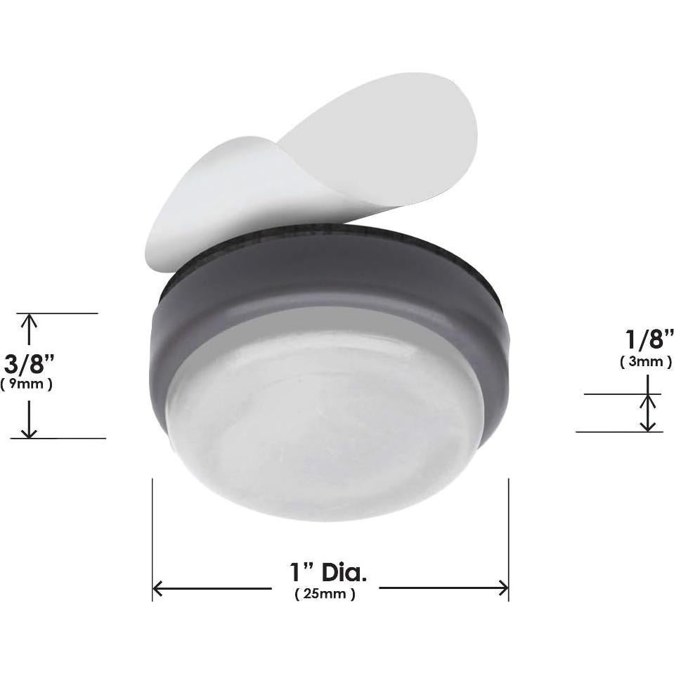 Deslizadores GorillaGlides CB253 2.54 cm para Sillas - Juego de 8