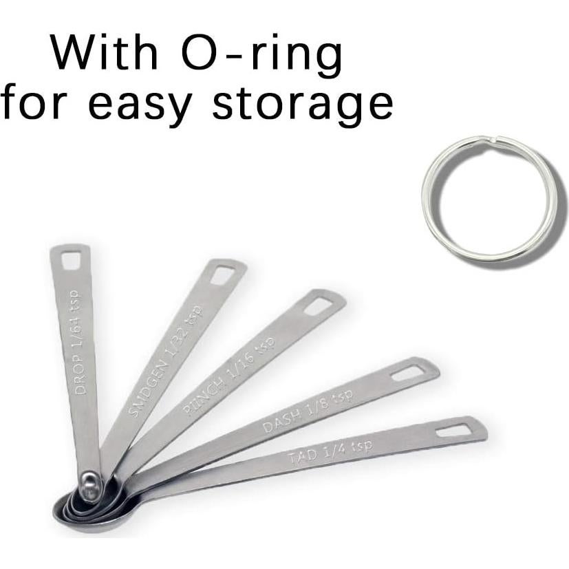 Juego de Cucharas Medidoras BERYLER Acero Inoxidable 5 Piezas