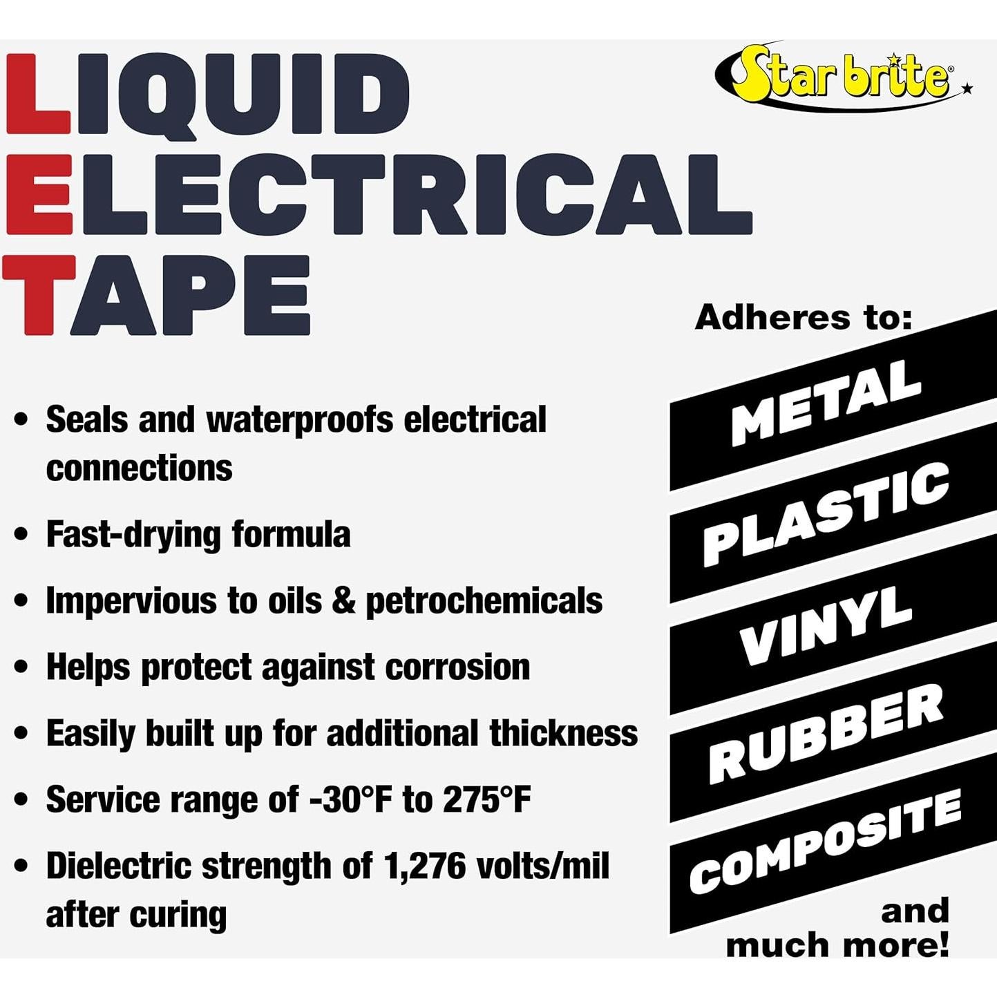 Tape Eléctrico Líquido Star Brite Negro 30 ml - Impermeable