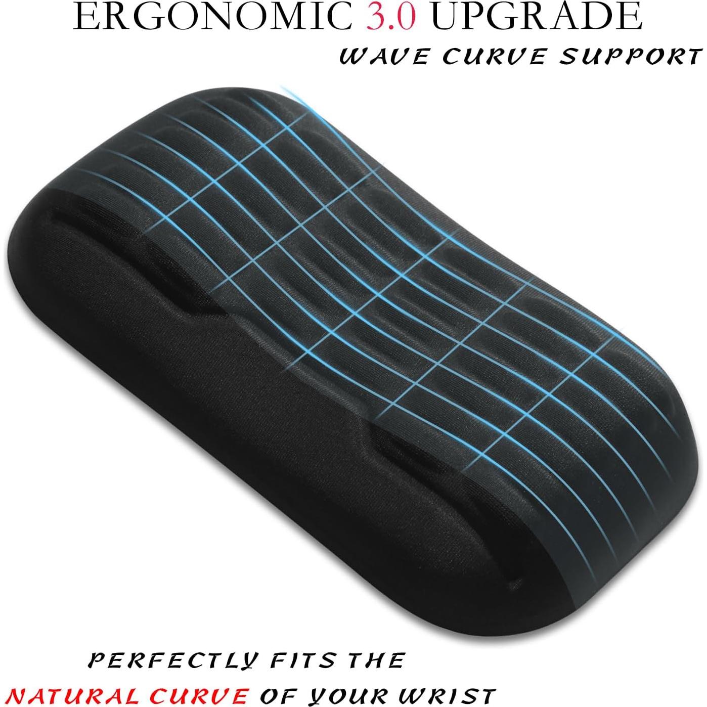 Reposamuñecas Ergonómico UnivoColors WR90 Negro - Espuma Memoria