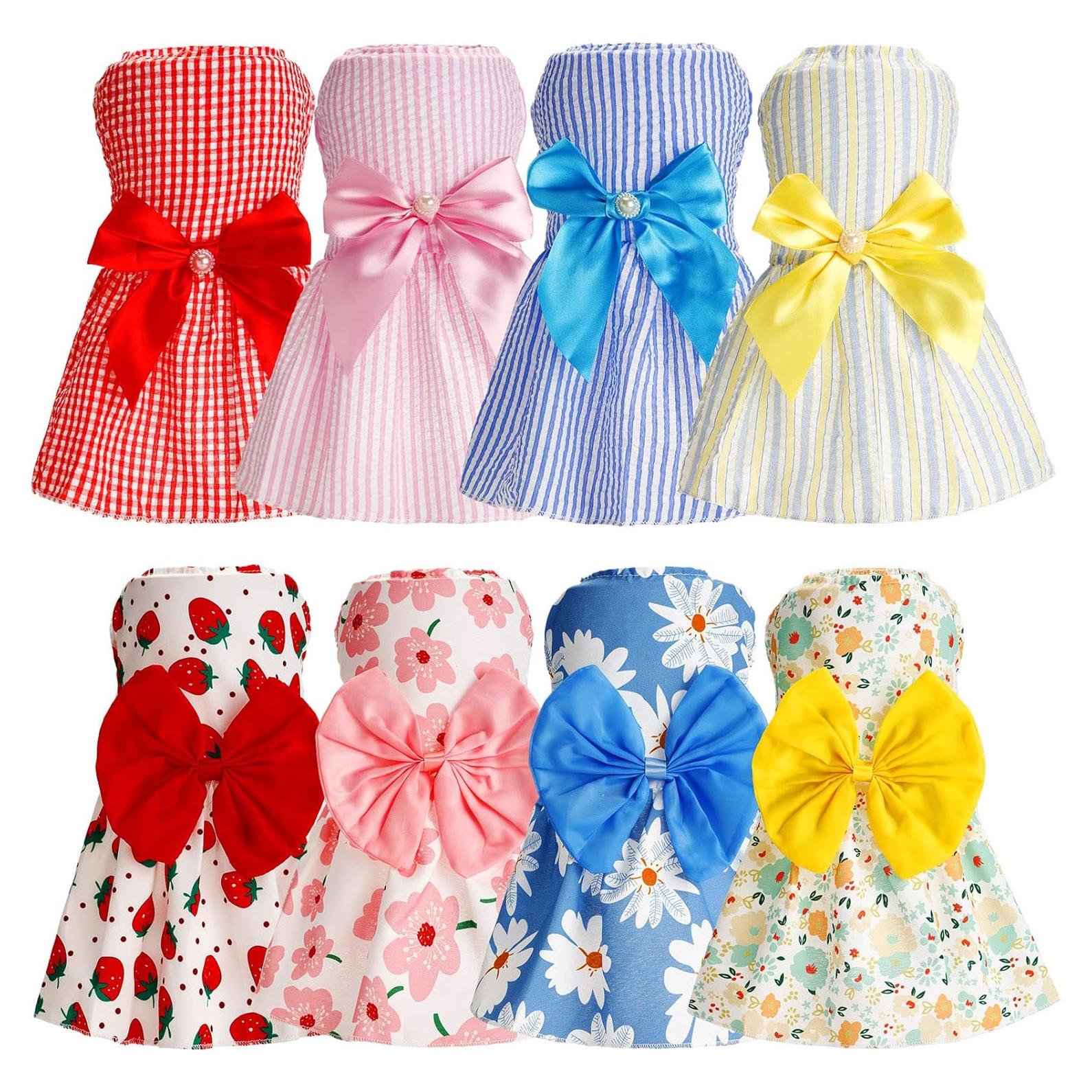Vestidos para Perros Sanwuta 8 Piezas Pequeño Floral