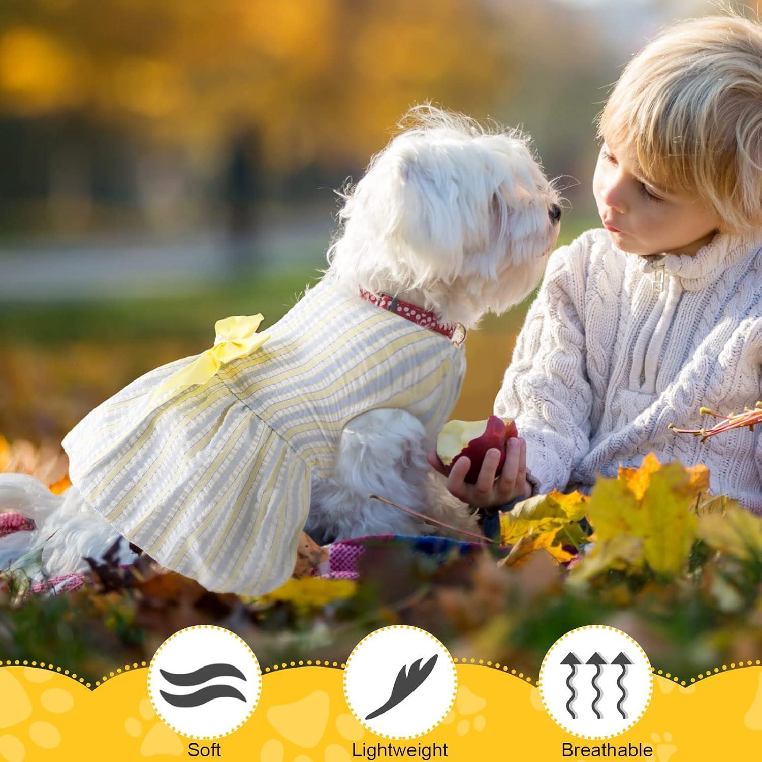 Vestidos para Perros Sanwuta 8 Piezas Pequeño Floral