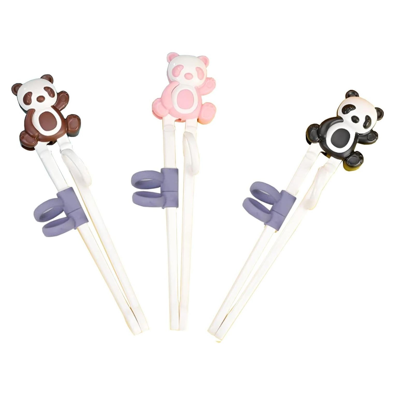 Palillos de Entrenamiento Panda para Niños - 3 Pares Reutilizables