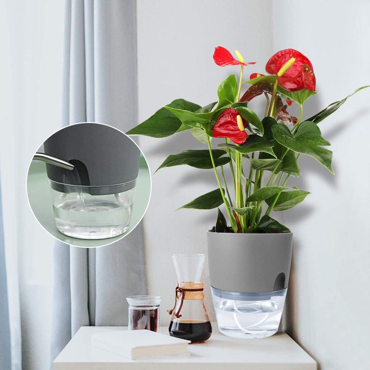 Macetas Autorriego Vanavazon 15 cm Paquete de 3 para Plantas