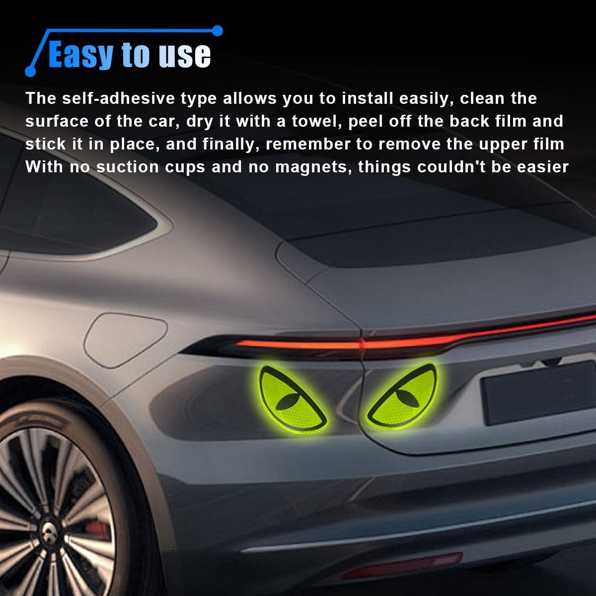 Calcomanías Reflectantes para Autos LAINLOY - Ojos Amarillos 10.9x5.6cm