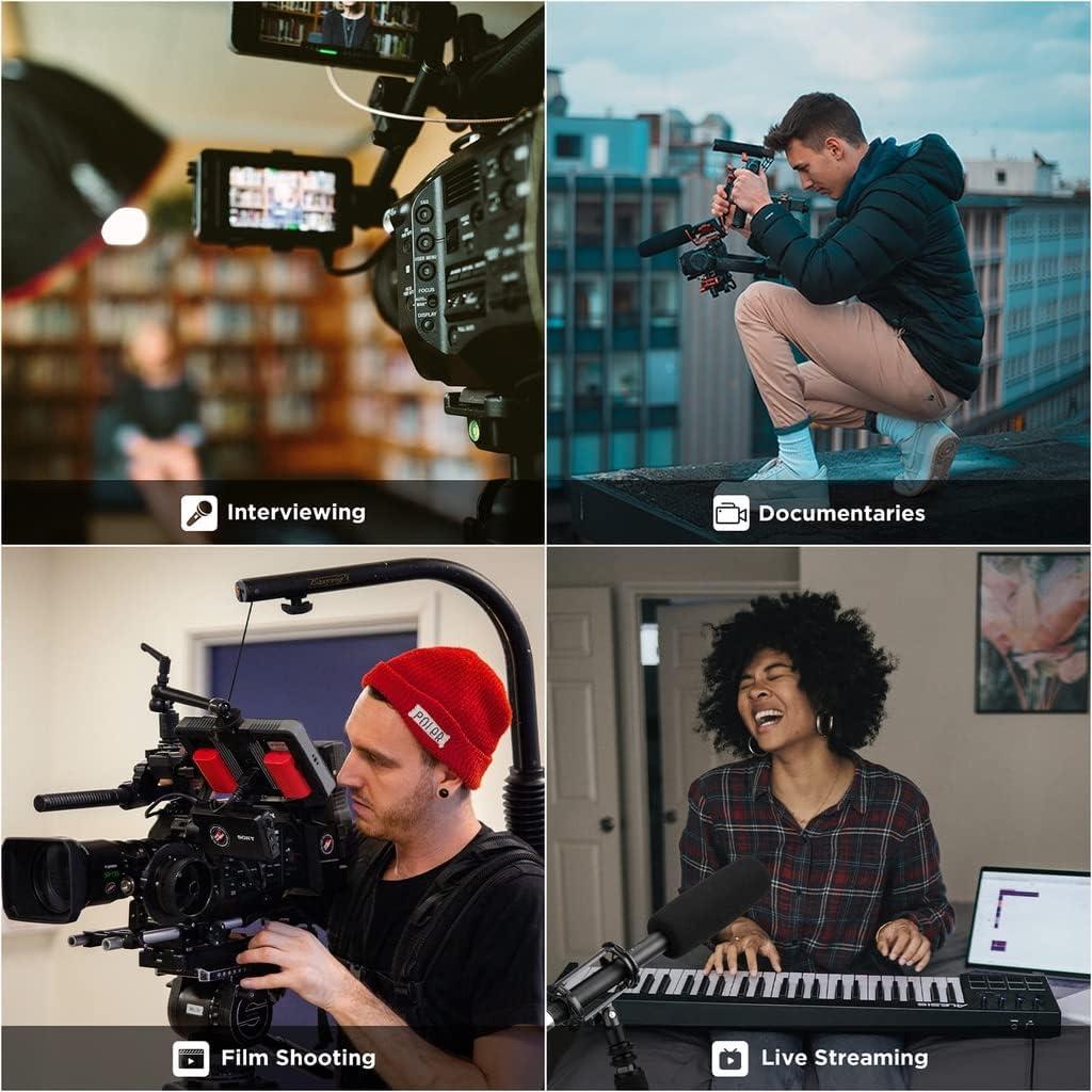 Micrófono Shotgun BOYA BY-BM6060L para DSLR con Paravientos