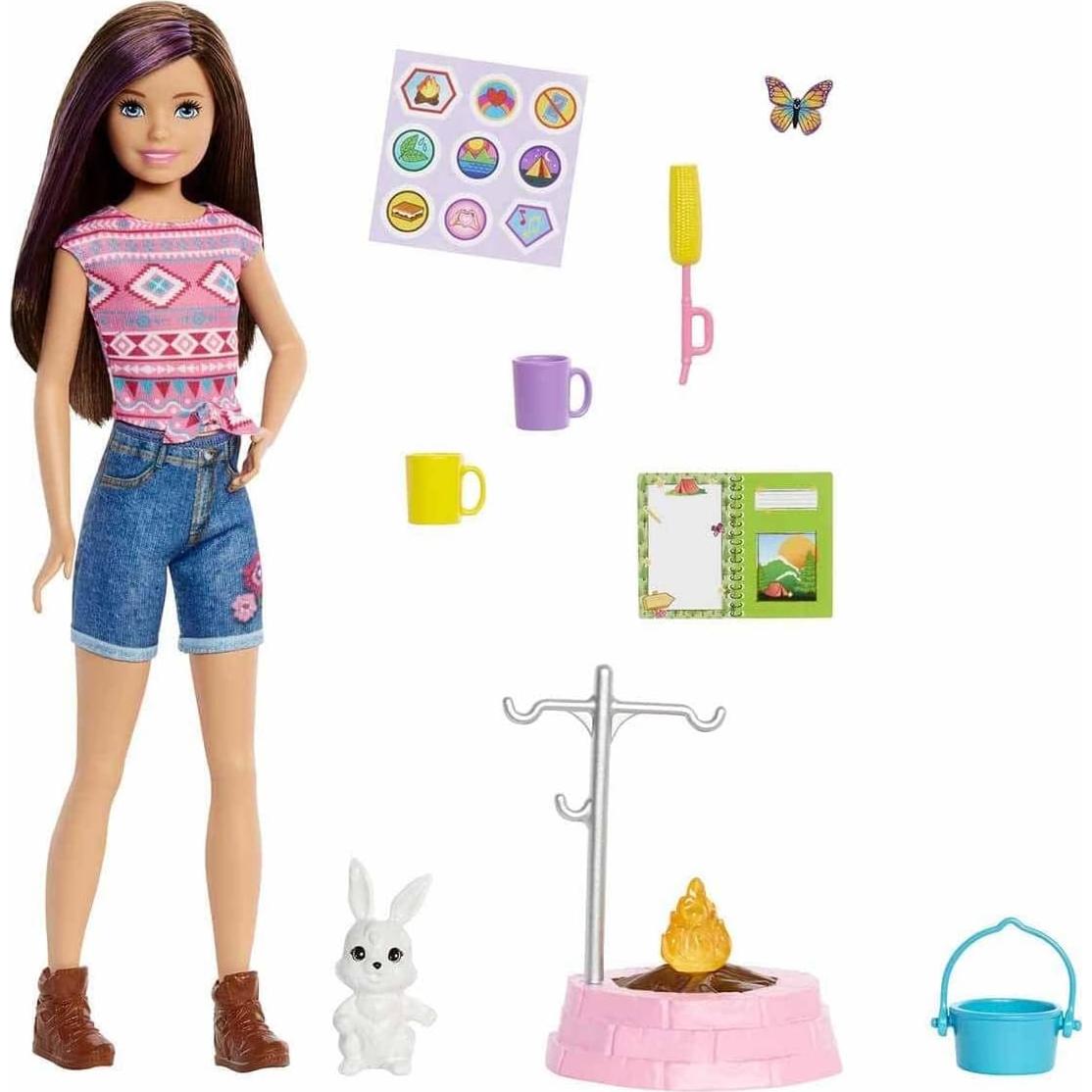 Muñeca Skipper Barbie Dos en Dos Set Camping con Accesorios
