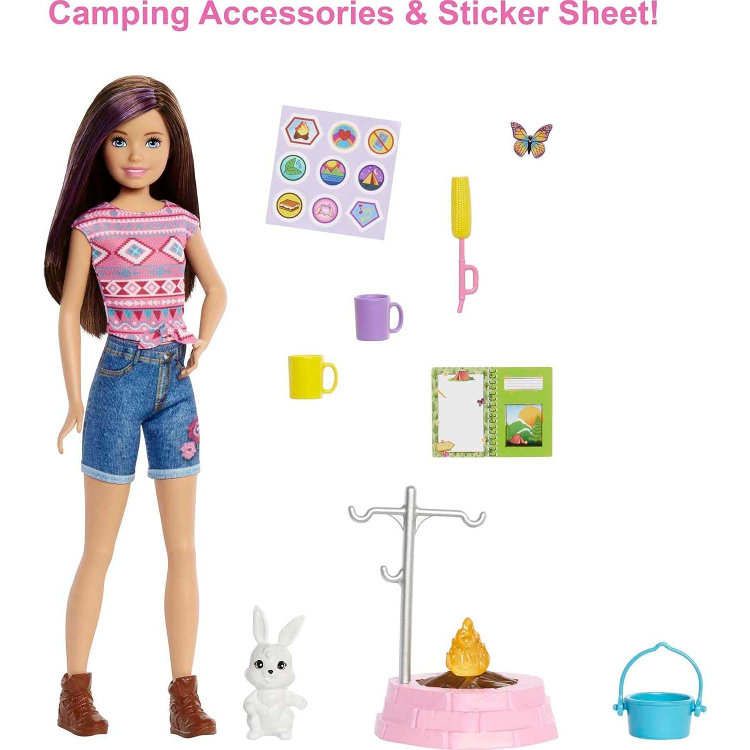 Muñeca Skipper Barbie Dos en Dos Set Camping con Accesorios