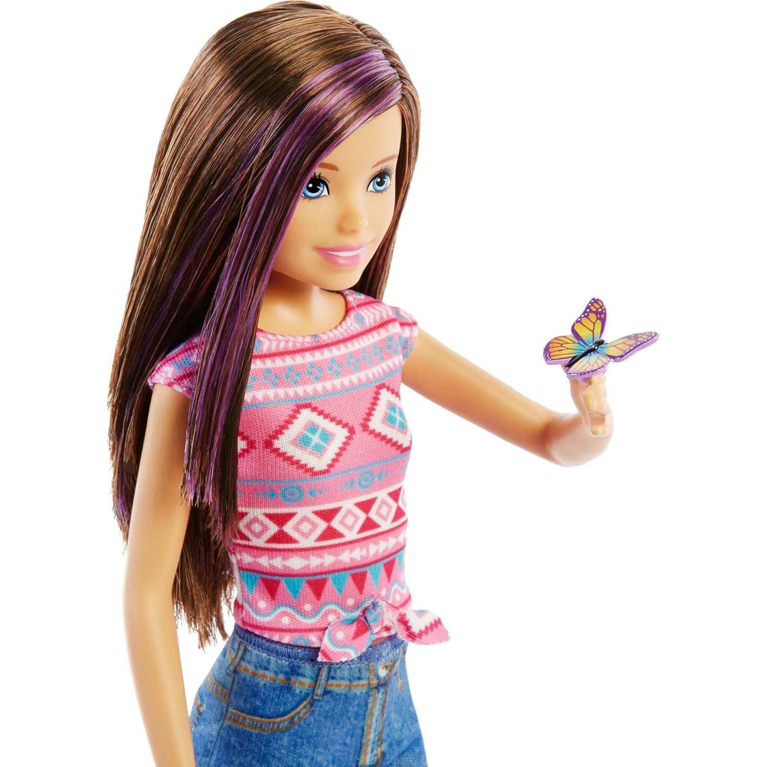 Muñeca Skipper Barbie Dos en Dos Set Camping con Accesorios