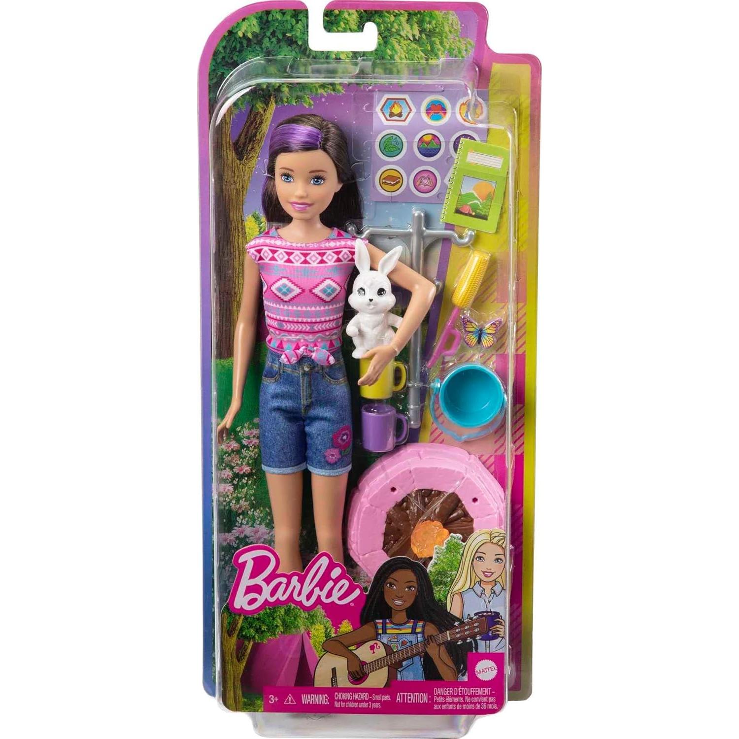 Muñeca Skipper Barbie Dos en Dos Set Camping con Accesorios
