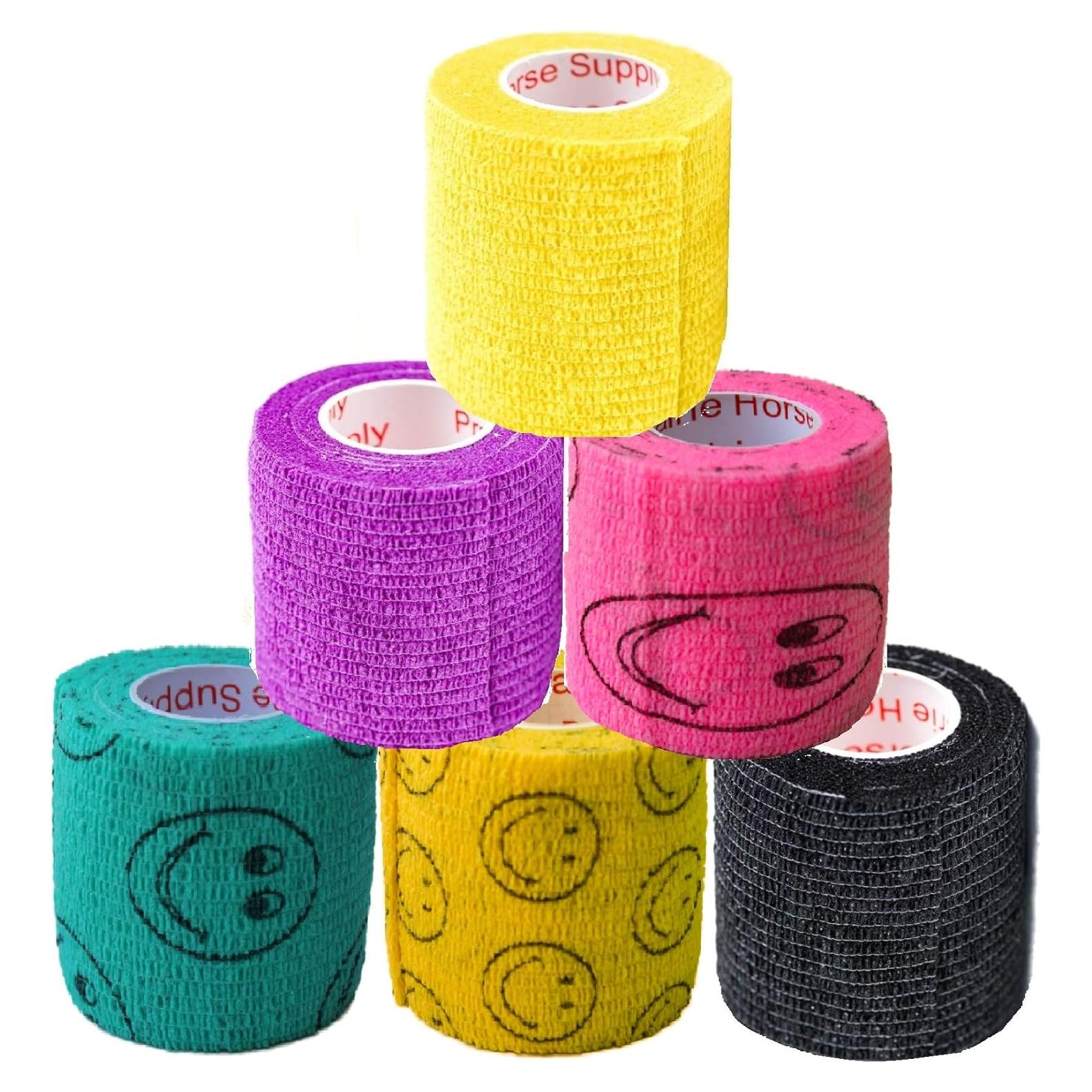 Venda Médica Autoadhesiva 5.08 cm x 149.86 cm Prairie Horse Supply - 6 Rollos Surtidos